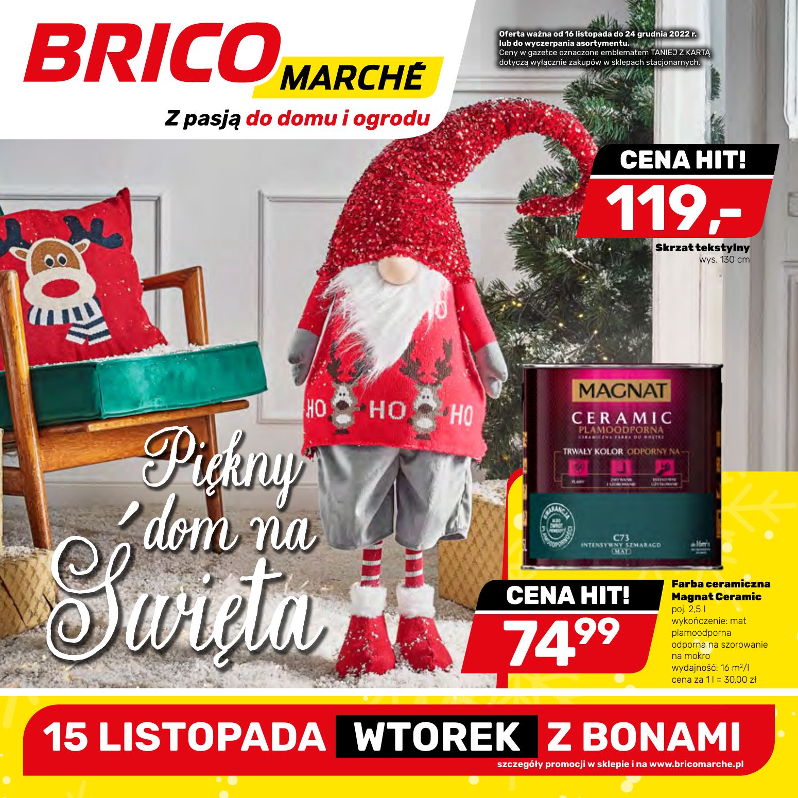 gazetka promocyjna BRICOMARCHE – Piękny dom na Święta - Strona 1