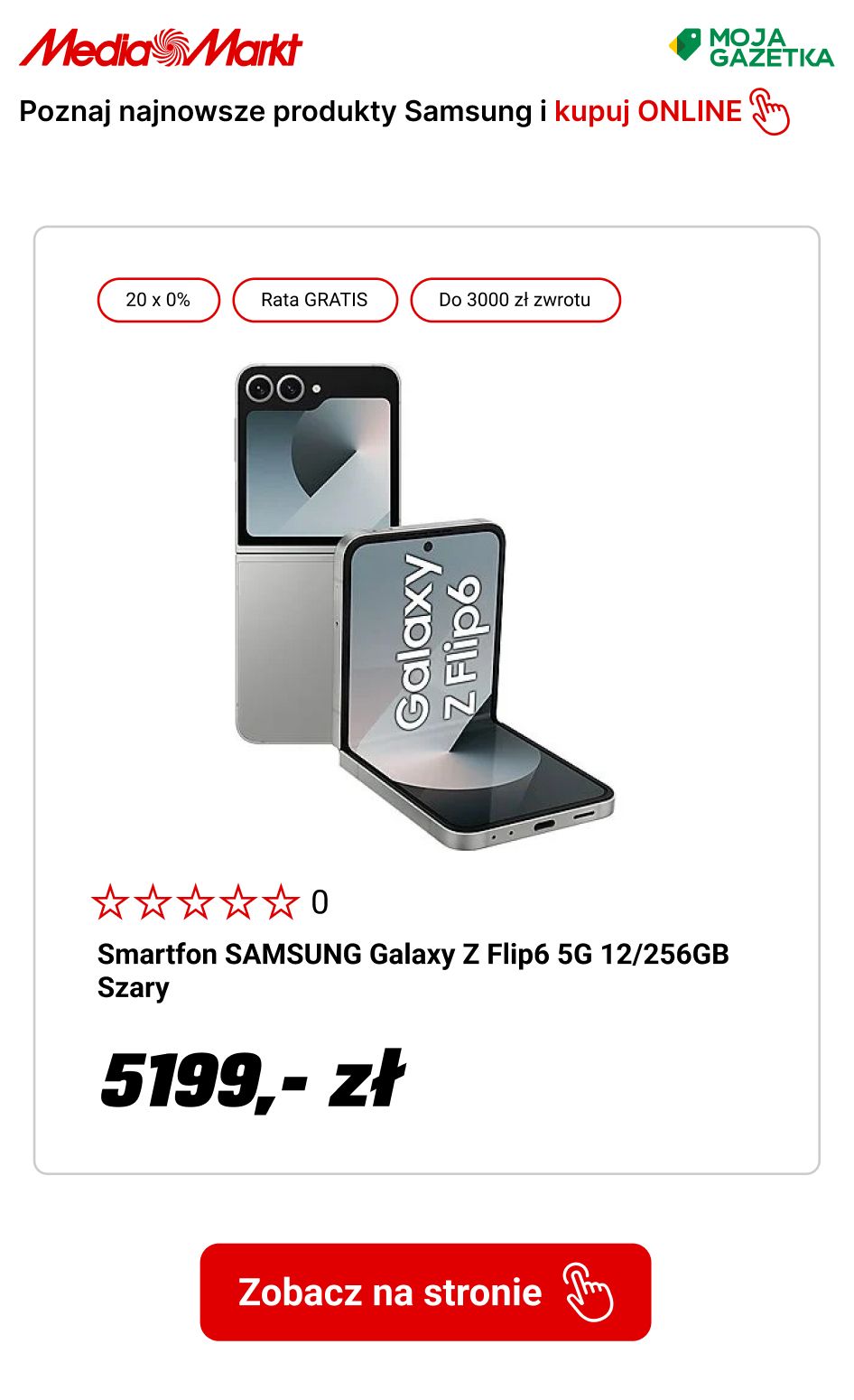 gazetka promocyjna Media Markt Przedsprzedaż Samsung Galaxy Z Flip6 5G i Z Fold6 5G. Skorzystaj z RABATÓW - Strona 5