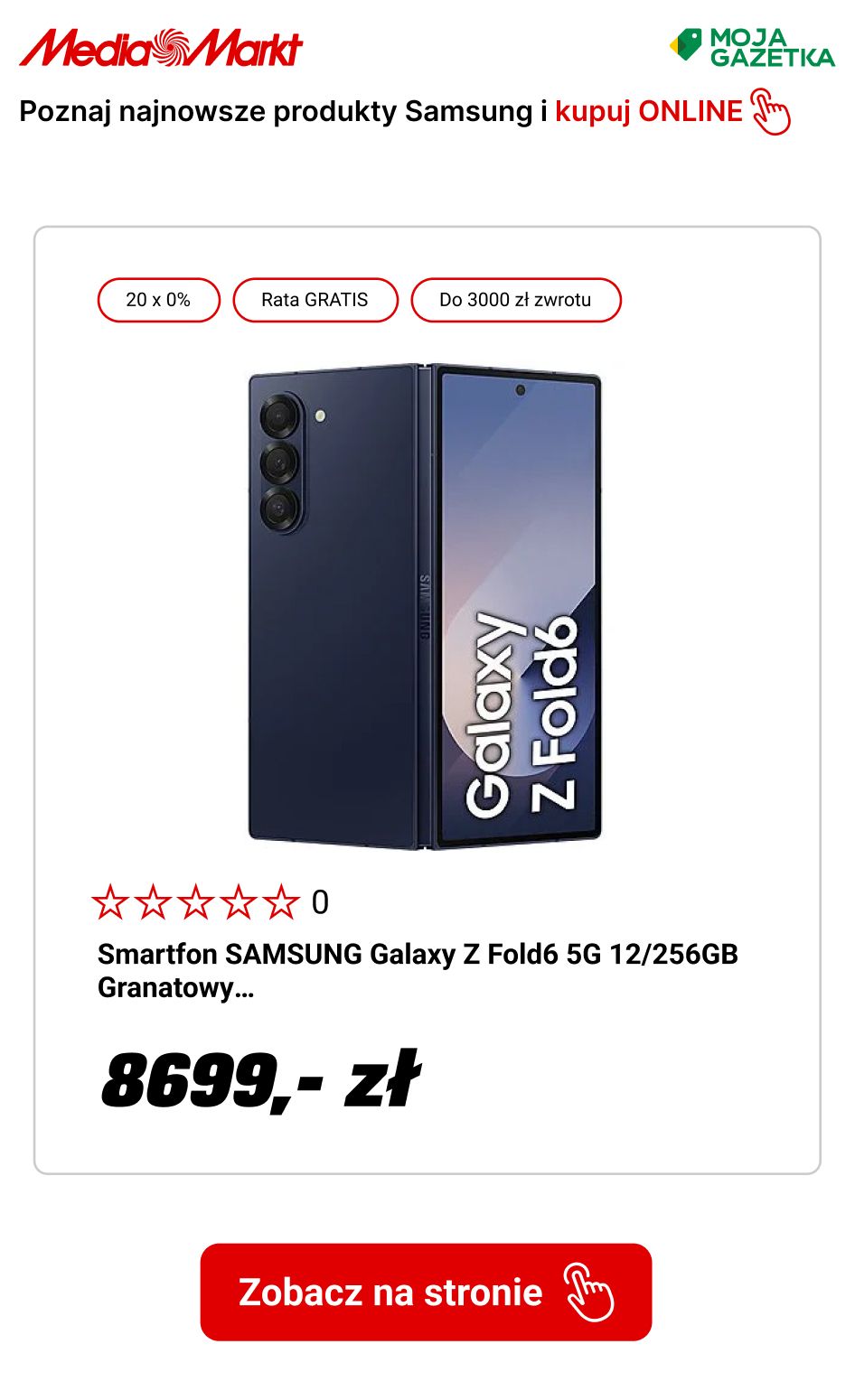gazetka promocyjna Media Markt Przedsprzedaż Samsung Galaxy Z Flip6 5G i Z Fold6 5G. Skorzystaj z RABATÓW - Strona 7