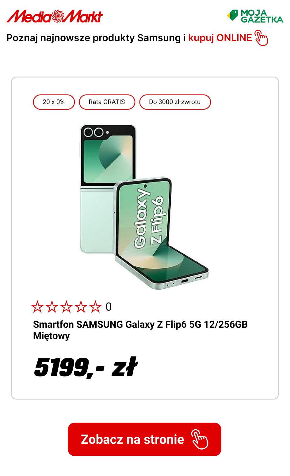 gazetka promocyjna Media Markt Przedsprzedaż Samsung Galaxy Z Flip6 5G i Z Fold6 5G. Skorzystaj z RABATÓW - Strona 10