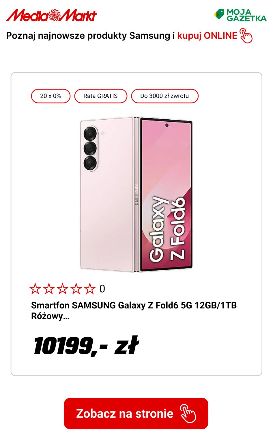 gazetka promocyjna Media Markt Przedsprzedaż Samsung Galaxy Z Flip6 5G i Z Fold6 5G. Skorzystaj z RABATÓW - Strona 14