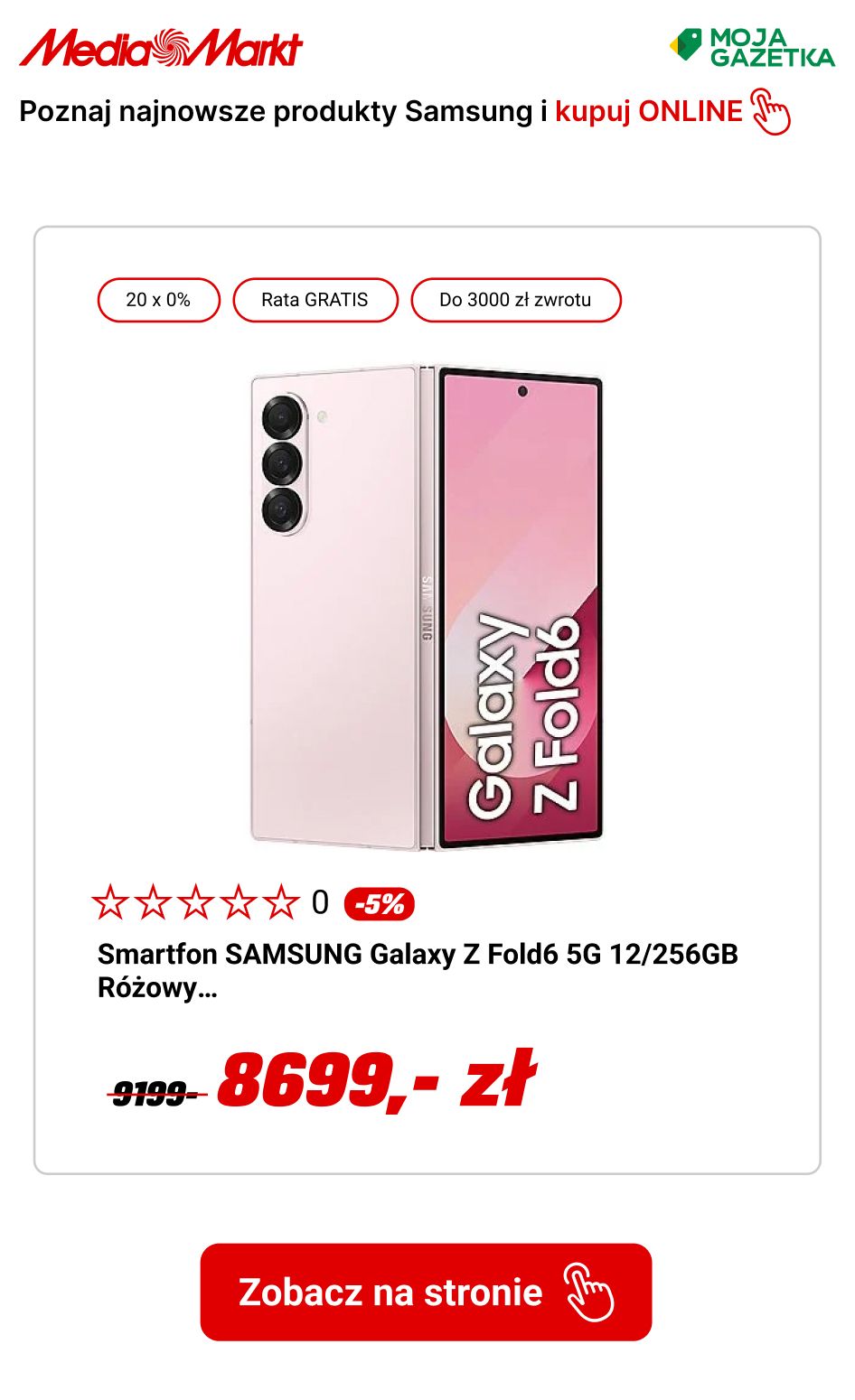 gazetka promocyjna Media Markt Przedsprzedaż Samsung Galaxy Z Flip6 5G i Z Fold6 5G. Skorzystaj z RABATÓW - Strona 15