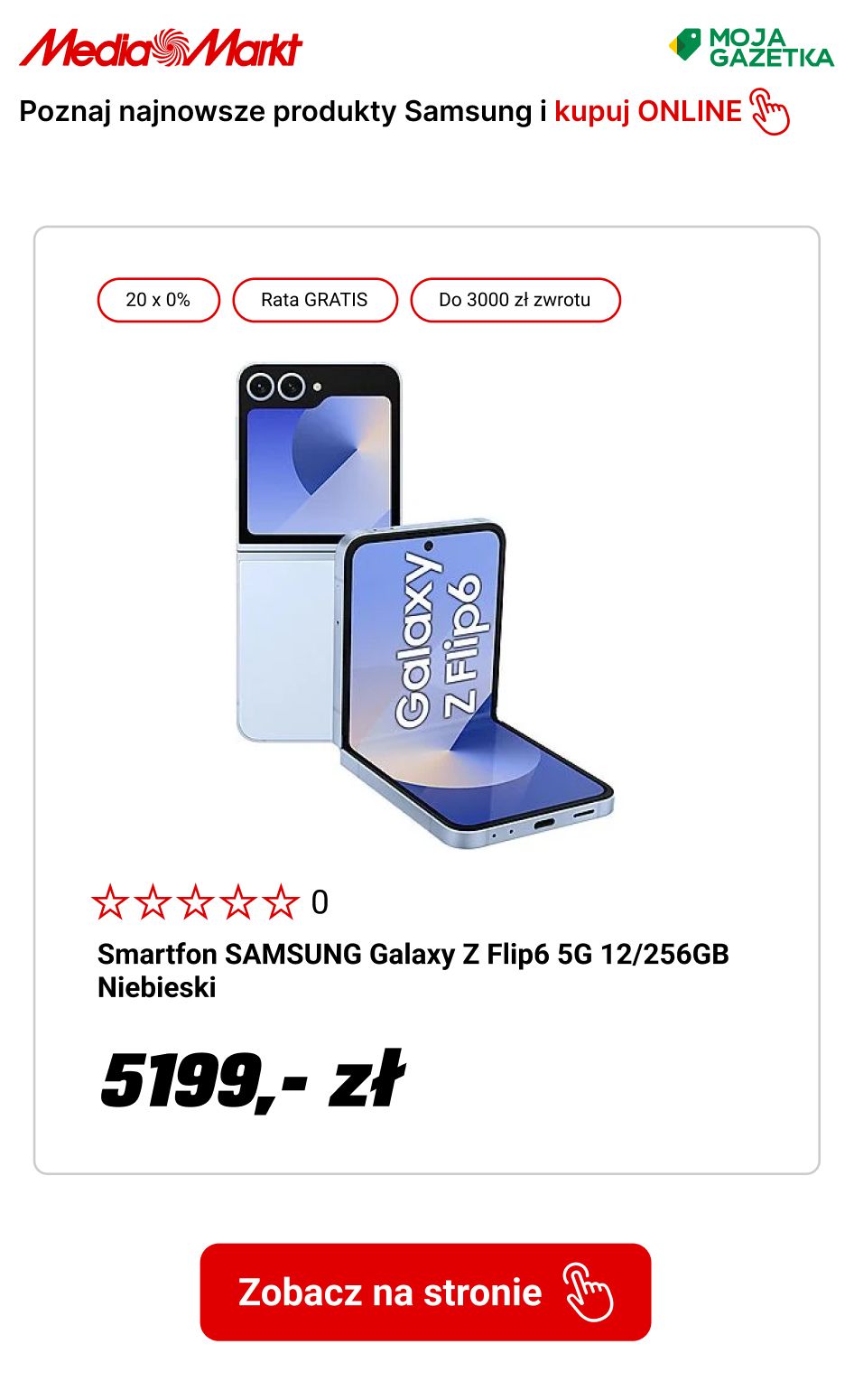 gazetka promocyjna Media Markt Przedsprzedaż Samsung Galaxy Z Flip6 5G i Z Fold6 5G. Skorzystaj z RABATÓW - Strona 16
