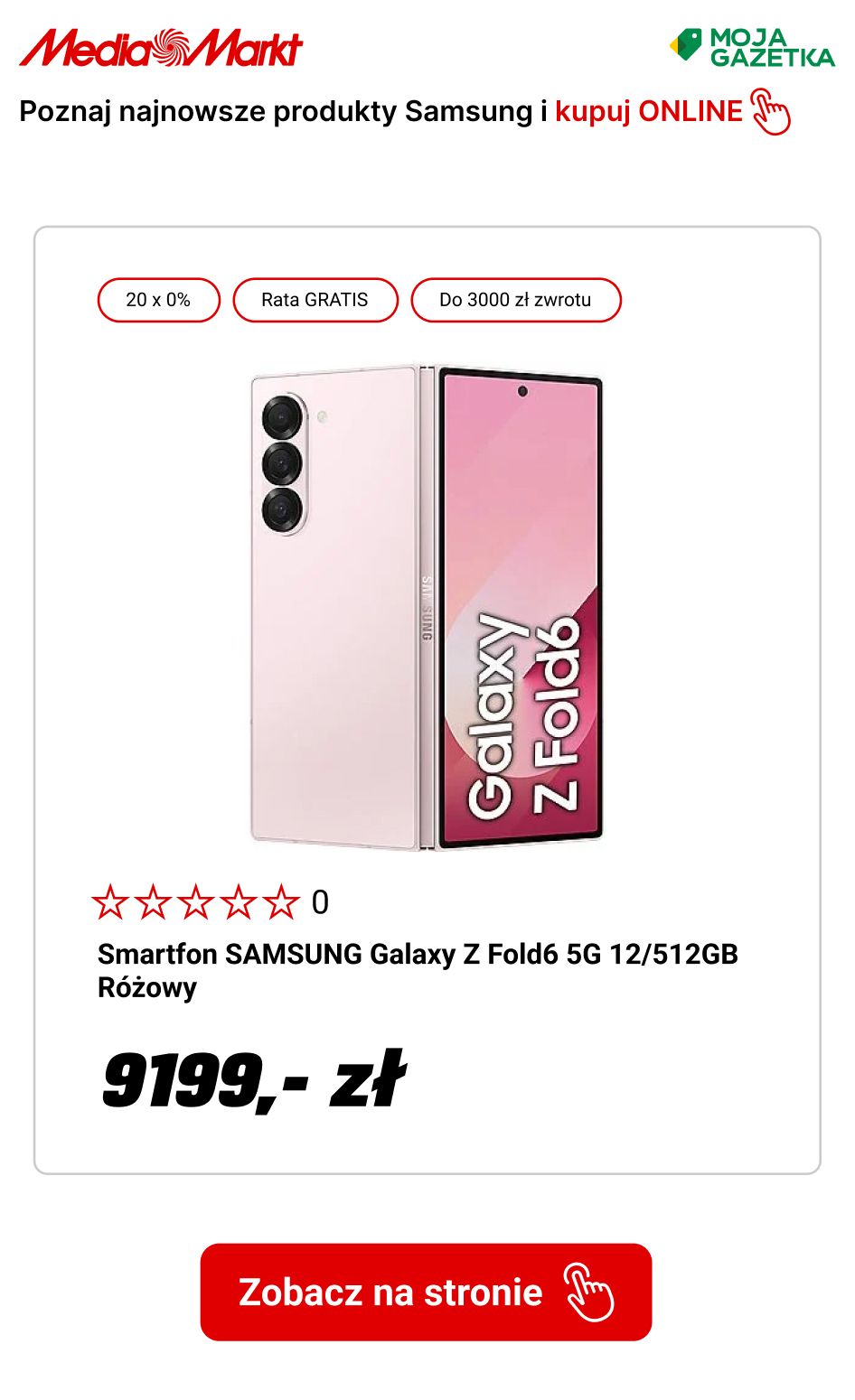 gazetka promocyjna Media Markt Przedsprzedaż Samsung Galaxy Z Flip6 5G i Z Fold6 5G. Skorzystaj z RABATÓW - Strona 19