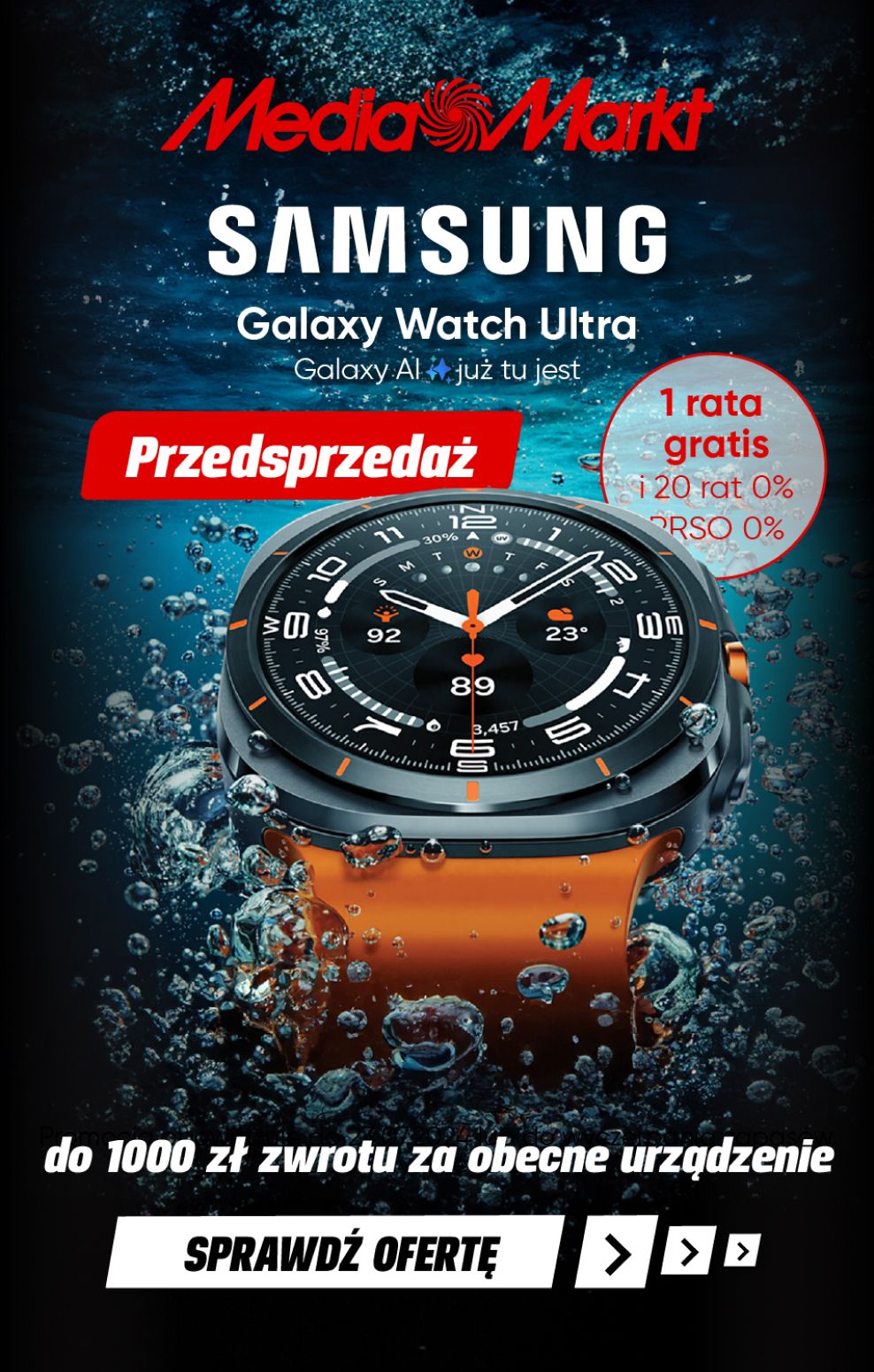 gazetka promocyjna Media Markt Przedsprzedaż Samsung Watch. Do 1000 zwrotu za obecne urządzenie. - Strona 1