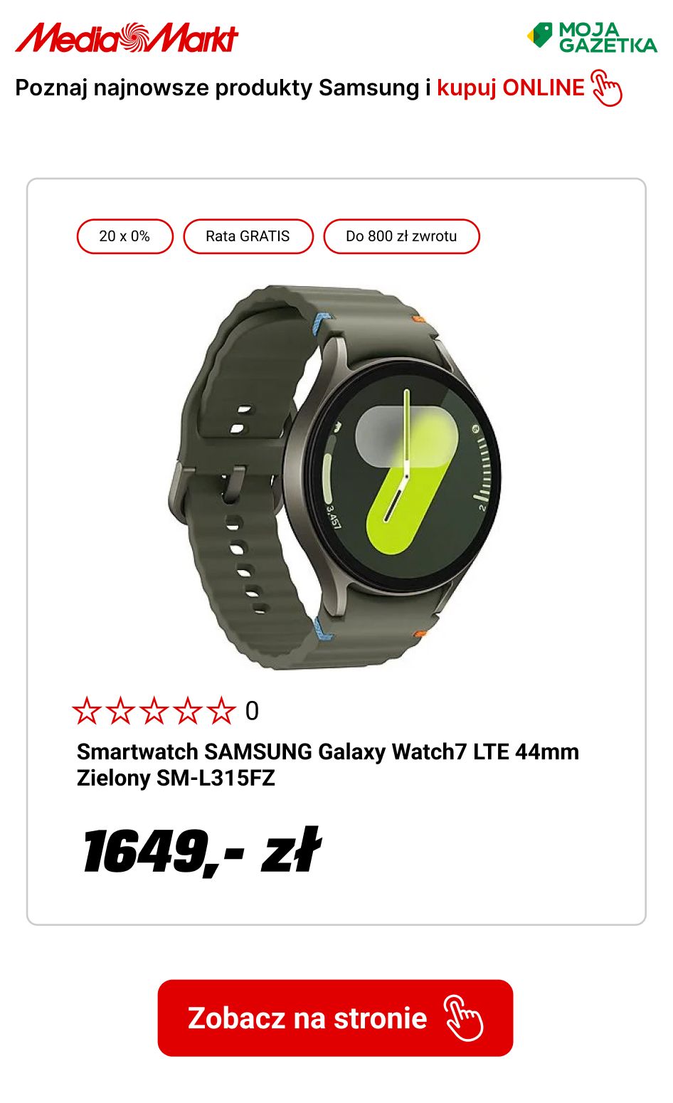 gazetka promocyjna Media Markt Przedsprzedaż Samsung Watch. Do 1000 zwrotu za obecne urządzenie. - Strona 8