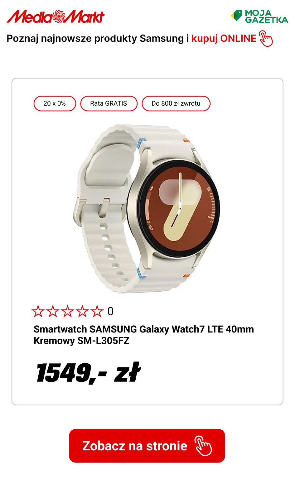 gazetka promocyjna Media Markt Przedsprzedaż Samsung Watch. Do 1000 zwrotu za obecne urządzenie. - Strona 10