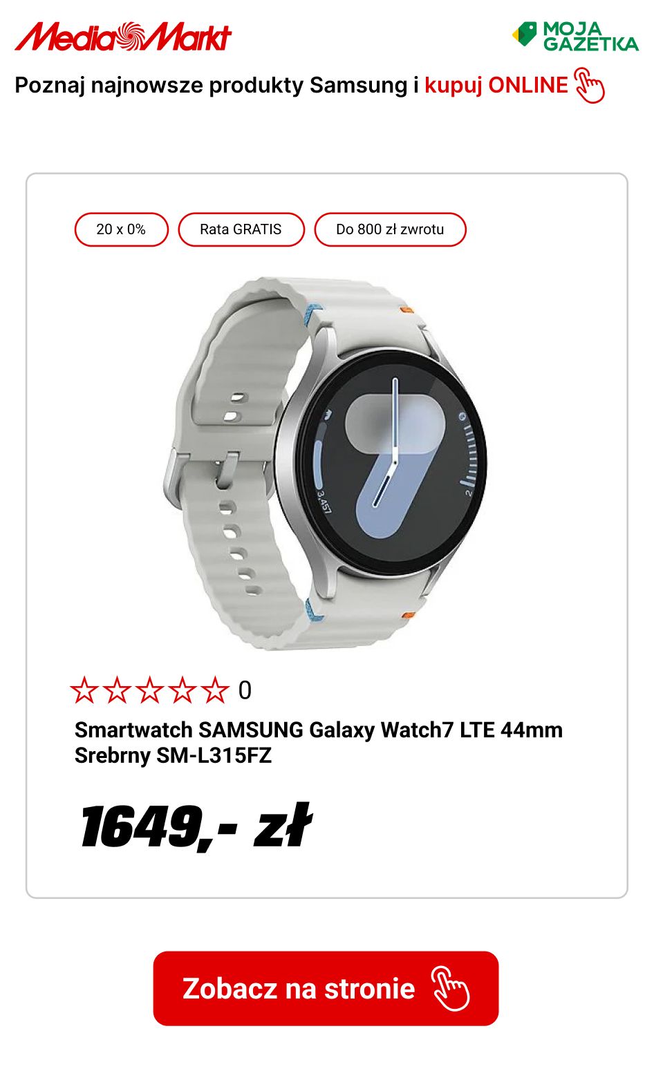 gazetka promocyjna Media Markt Przedsprzedaż Samsung Watch. Do 1000 zwrotu za obecne urządzenie. - Strona 11