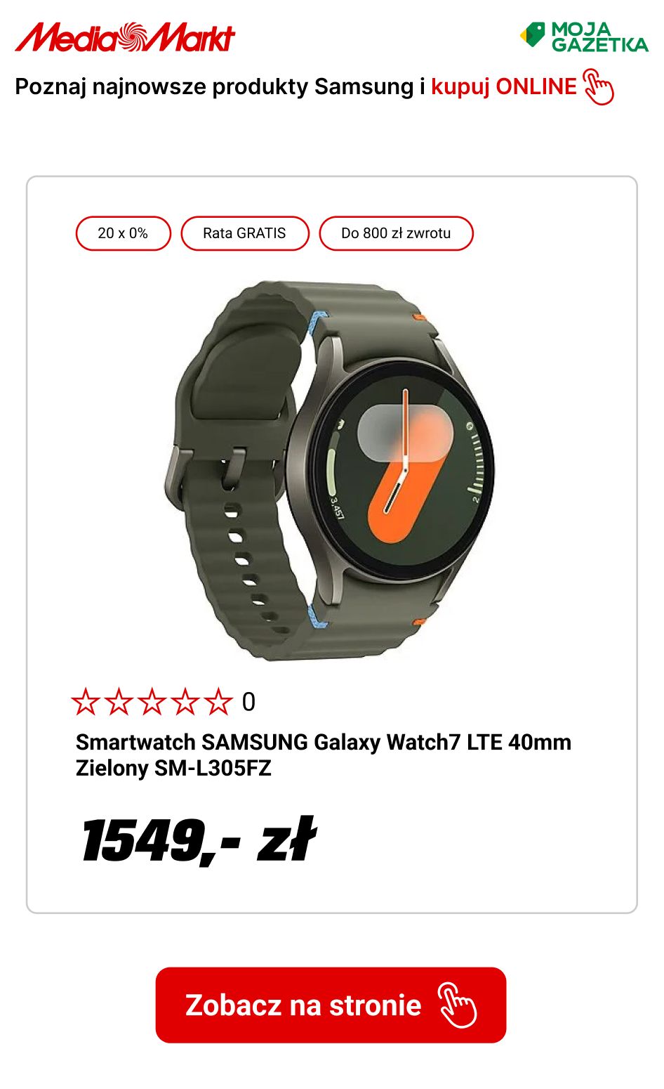 gazetka promocyjna Media Markt Przedsprzedaż Samsung Watch. Do 1000 zwrotu za obecne urządzenie. - Strona 15