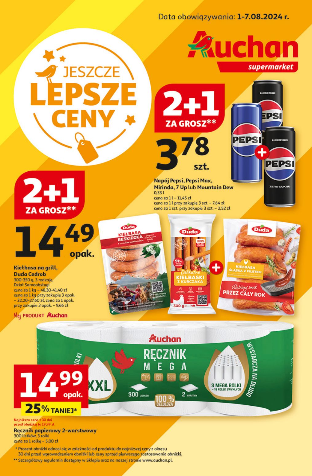 gazetka promocyjna Auchan Supermarket Jeszcze lepsze ceny - Strona 1