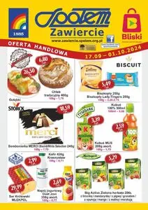 Gazetka promocyjna Społem Zawiercie, ważna od 17.09.2024 do 01.10.2024.