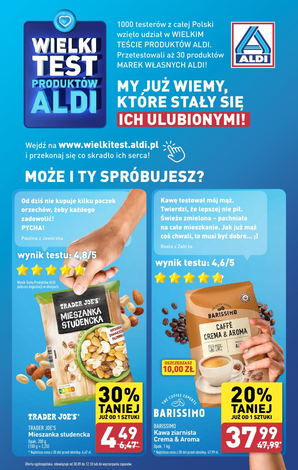 gazetka promocyjna ALDI Wielki test produktów ALDI - Strona 1