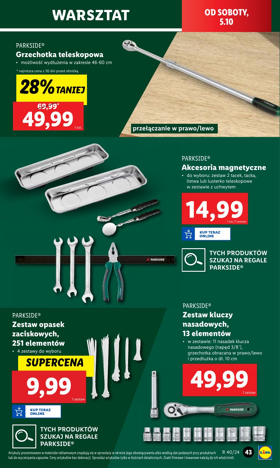 gazetka promocyjna LIDL Okazje od poniedziałku - Strona 47