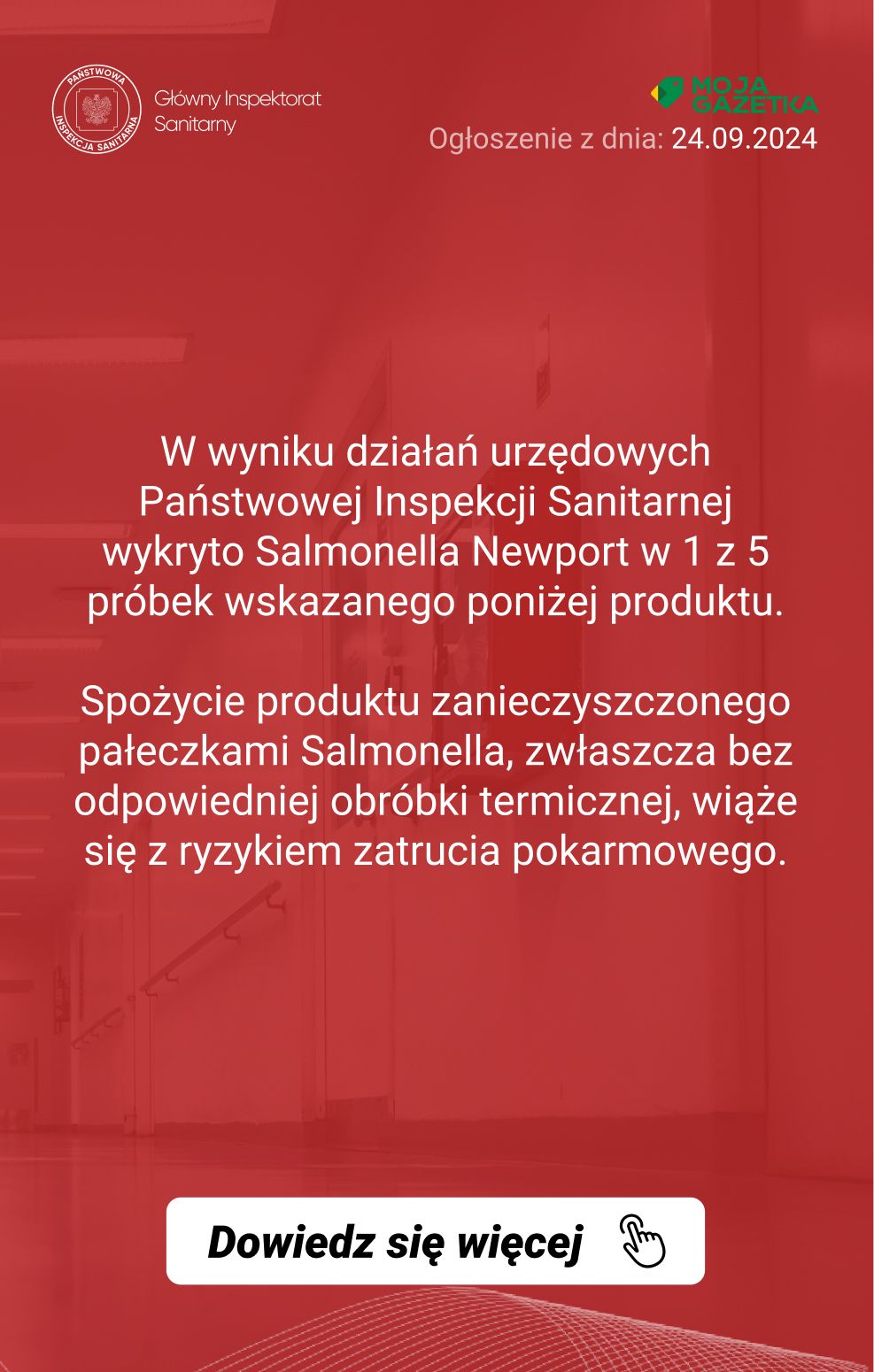 gazetka promocyjna Ostrzeżenia i alerty Wykrycie obecności bakterii Salmonella Newport w serze żółtym w plastrach - Strona 2