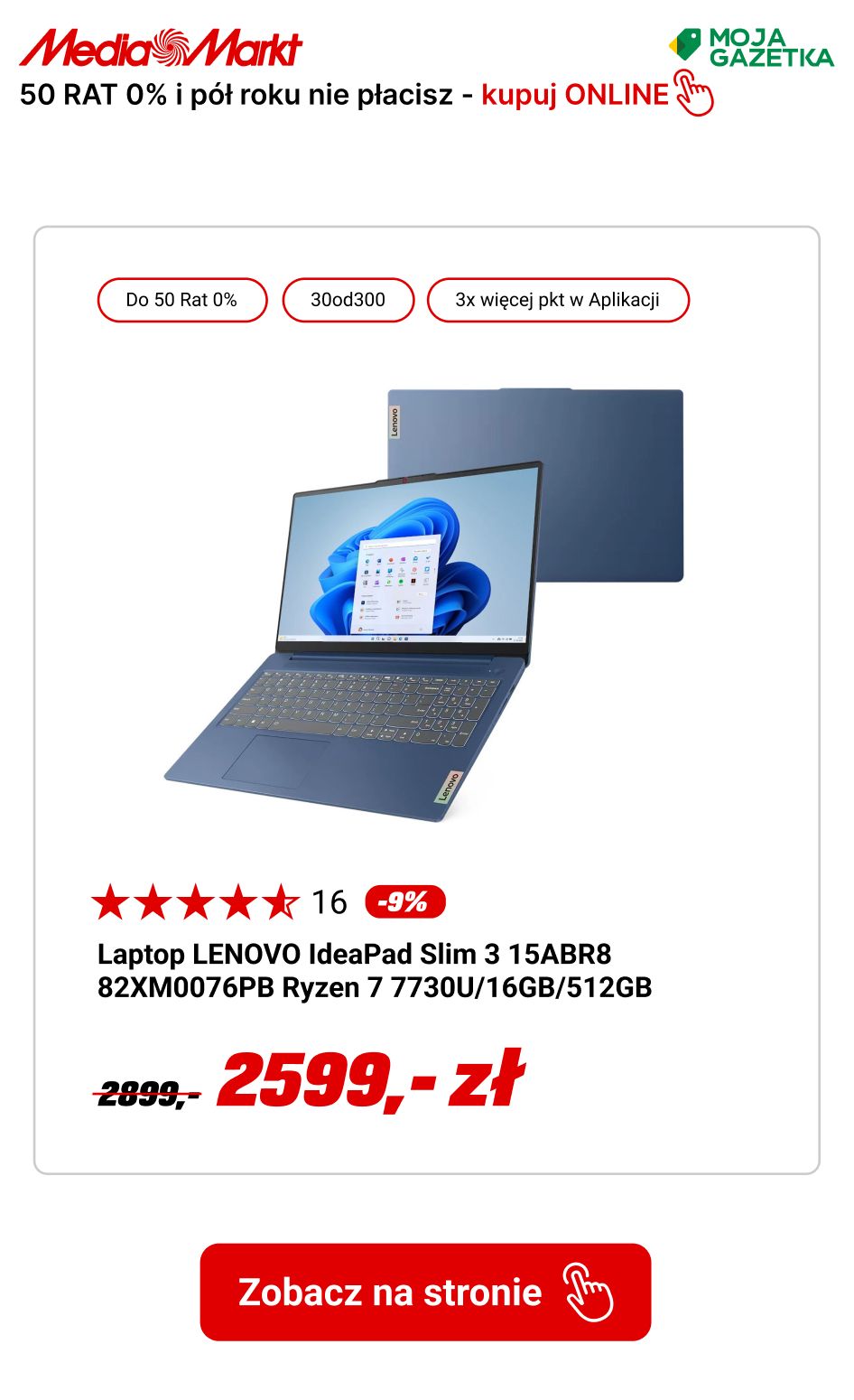 gazetka promocyjna Media Markt 50 rat ZERO% i do pół roku nie płacisz! - Strona 17