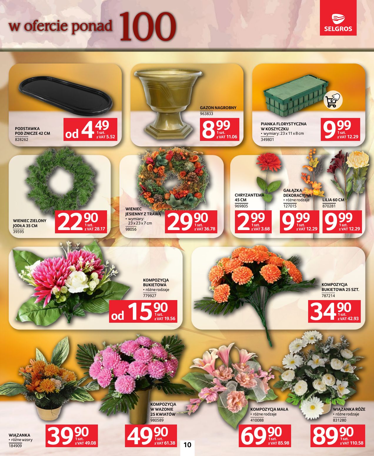 gazetka promocyjna SELGROS Katalog Wszystkich Świętych - Strona 10