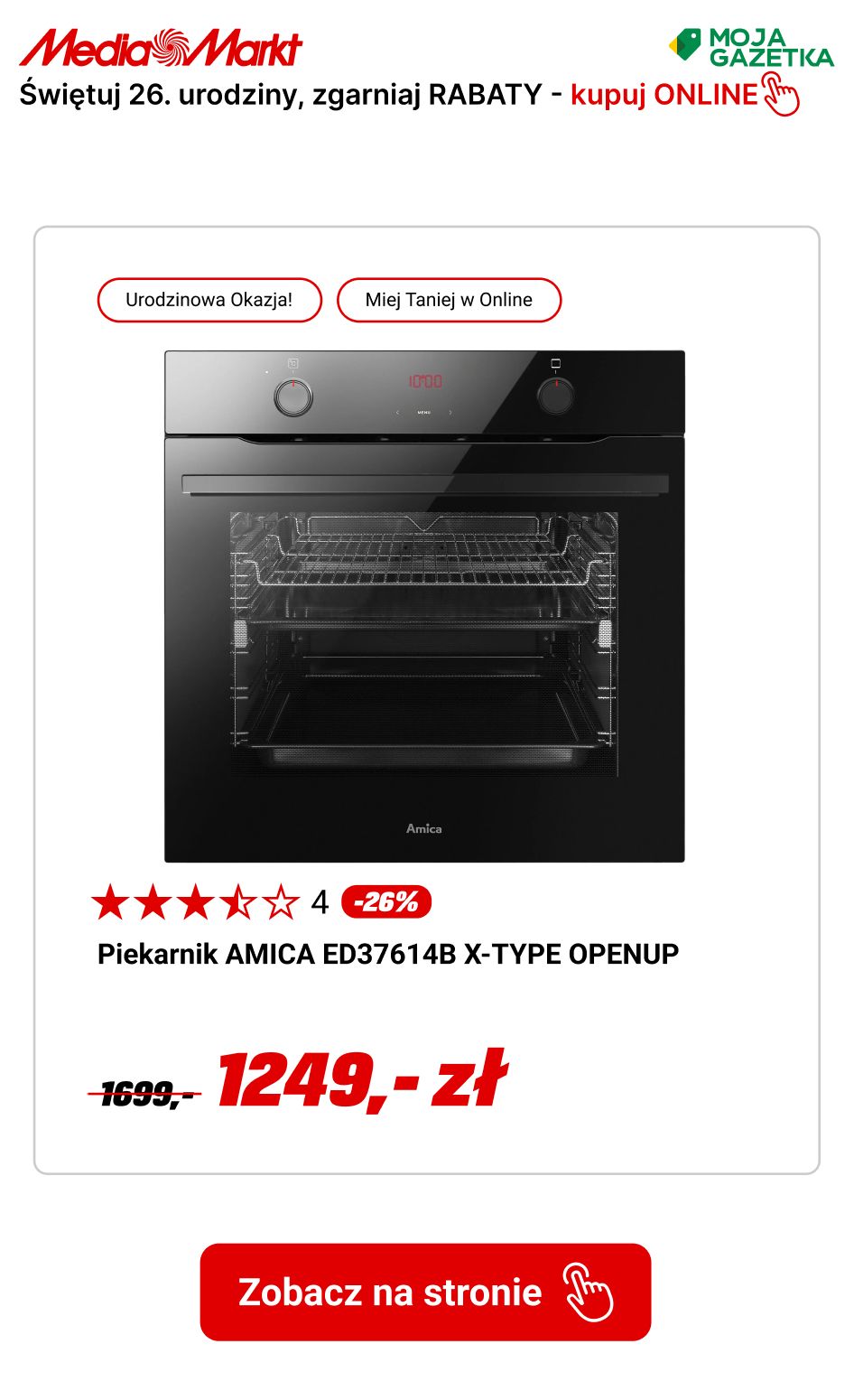 gazetka promocyjna Media Markt Urodzinowe OKAZJE CENOWE NA AGD! Rabaty od 26% - Strona 10