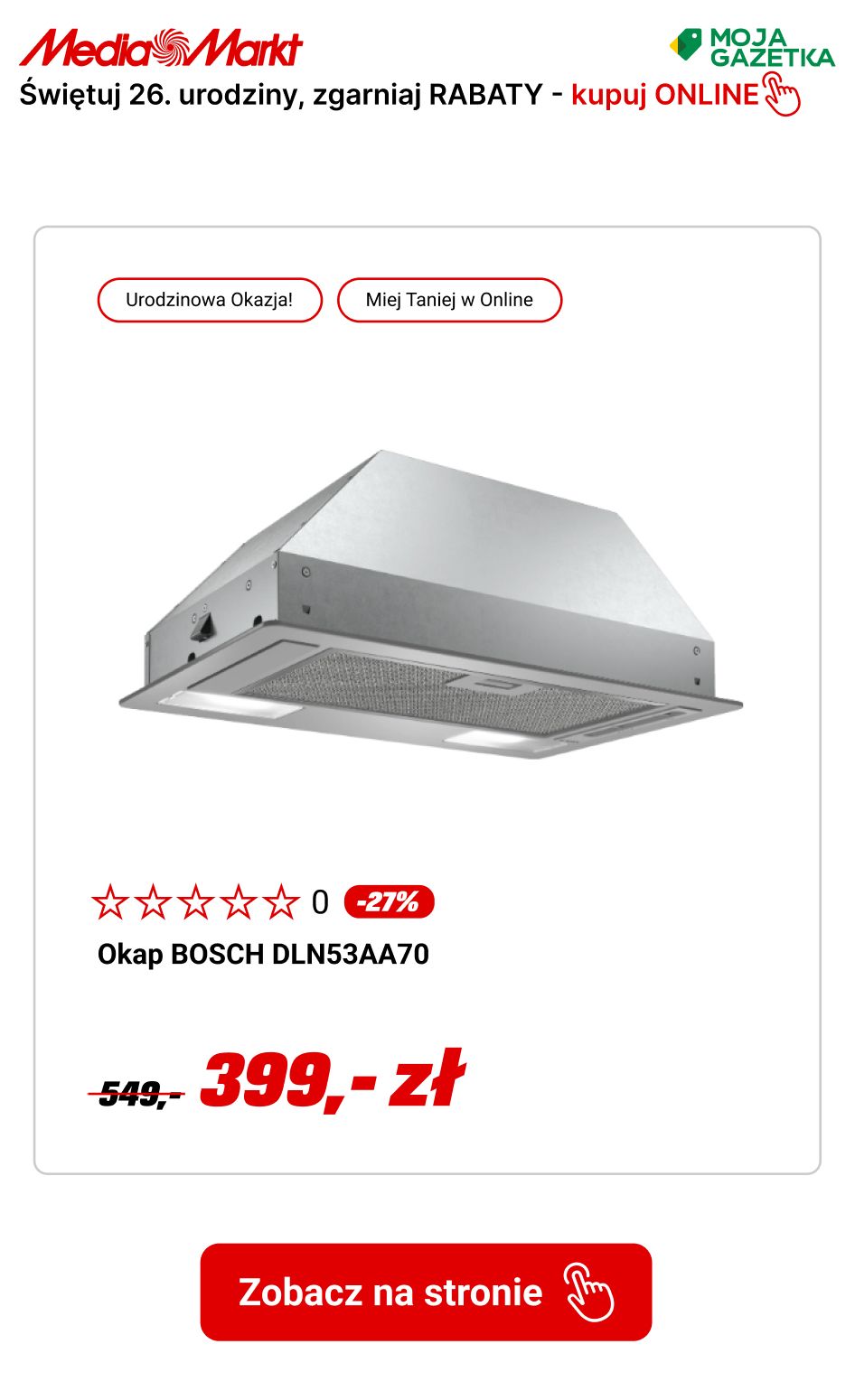 gazetka promocyjna Media Markt Urodzinowe OKAZJE CENOWE NA AGD! Rabaty od 26% - Strona 15