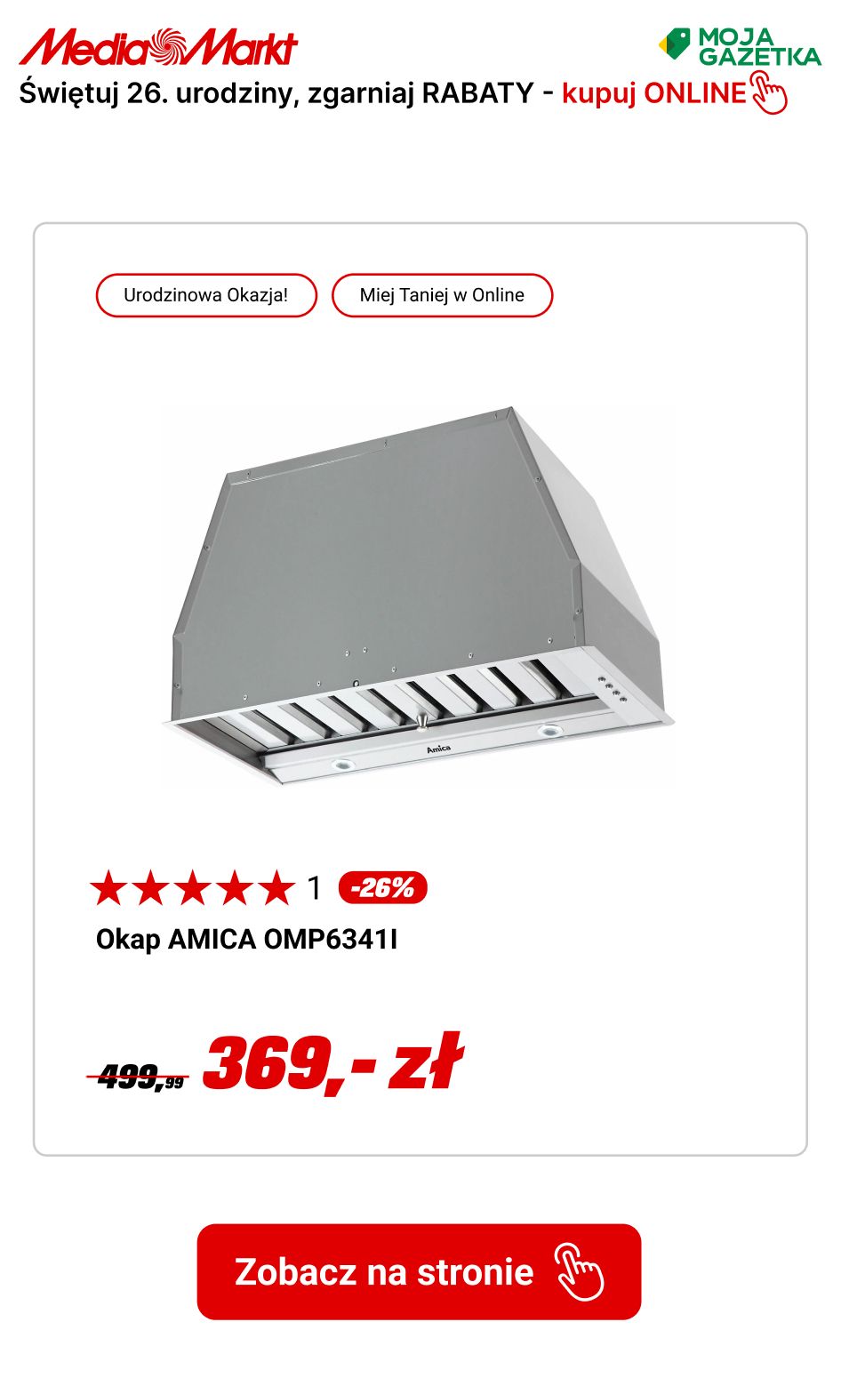 gazetka promocyjna Media Markt Urodzinowe OKAZJE CENOWE NA AGD! Rabaty od 26% - Strona 16