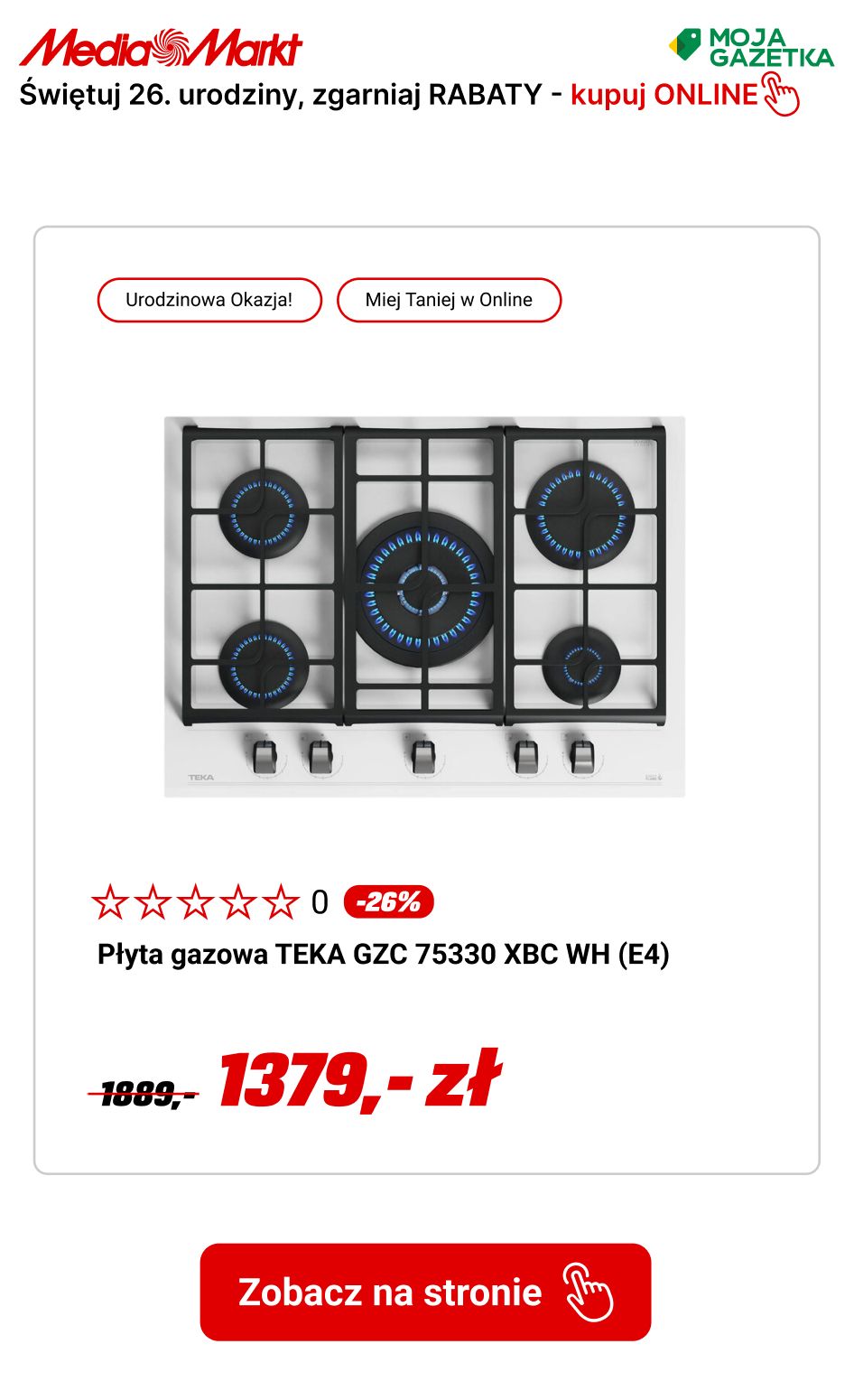 gazetka promocyjna Media Markt Urodzinowe OKAZJE CENOWE NA AGD! Rabaty od 26% - Strona 19