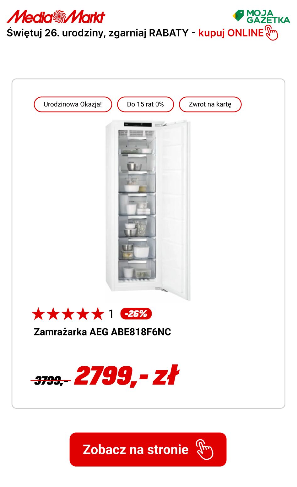 gazetka promocyjna Media Markt Urodzinowe OKAZJE CENOWE NA AGD! Rabaty od 26% - Strona 31