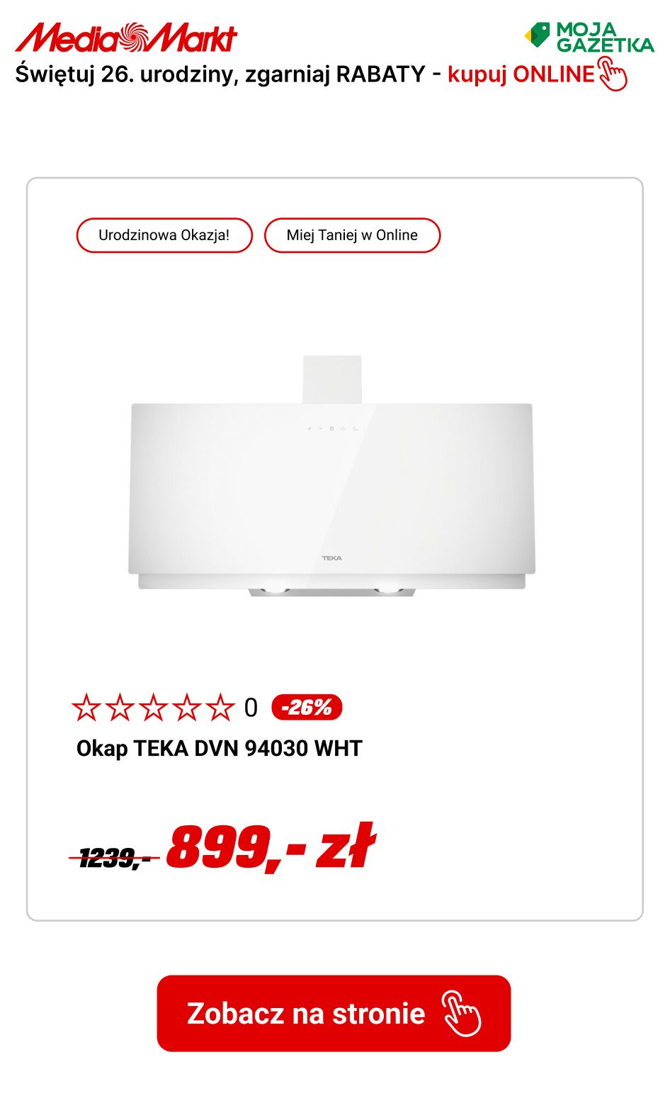 gazetka promocyjna Media Markt Urodzinowe OKAZJE CENOWE NA AGD! Rabaty od 26% - Strona 32