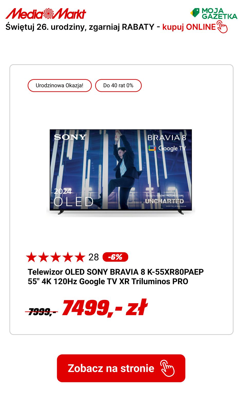 gazetka promocyjna Media Markt Urodzinowe OKAZJE CENOWE NA TELEWIZORY! Świętuj z nami i zgarniaj rabaty. - Strona 8