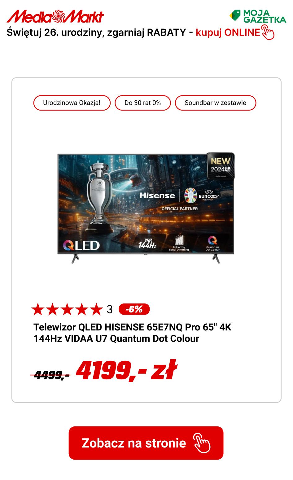 gazetka promocyjna Media Markt Urodzinowe OKAZJE CENOWE NA TELEWIZORY! Świętuj z nami i zgarniaj rabaty. - Strona 11