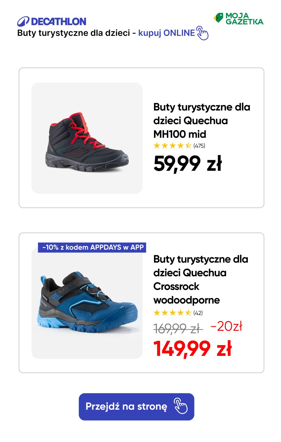 gazetka promocyjna Decathlon Ciepło na każdym kroku - sprawdź ofertę na buty turystyczne dla dzieci! - Strona 5