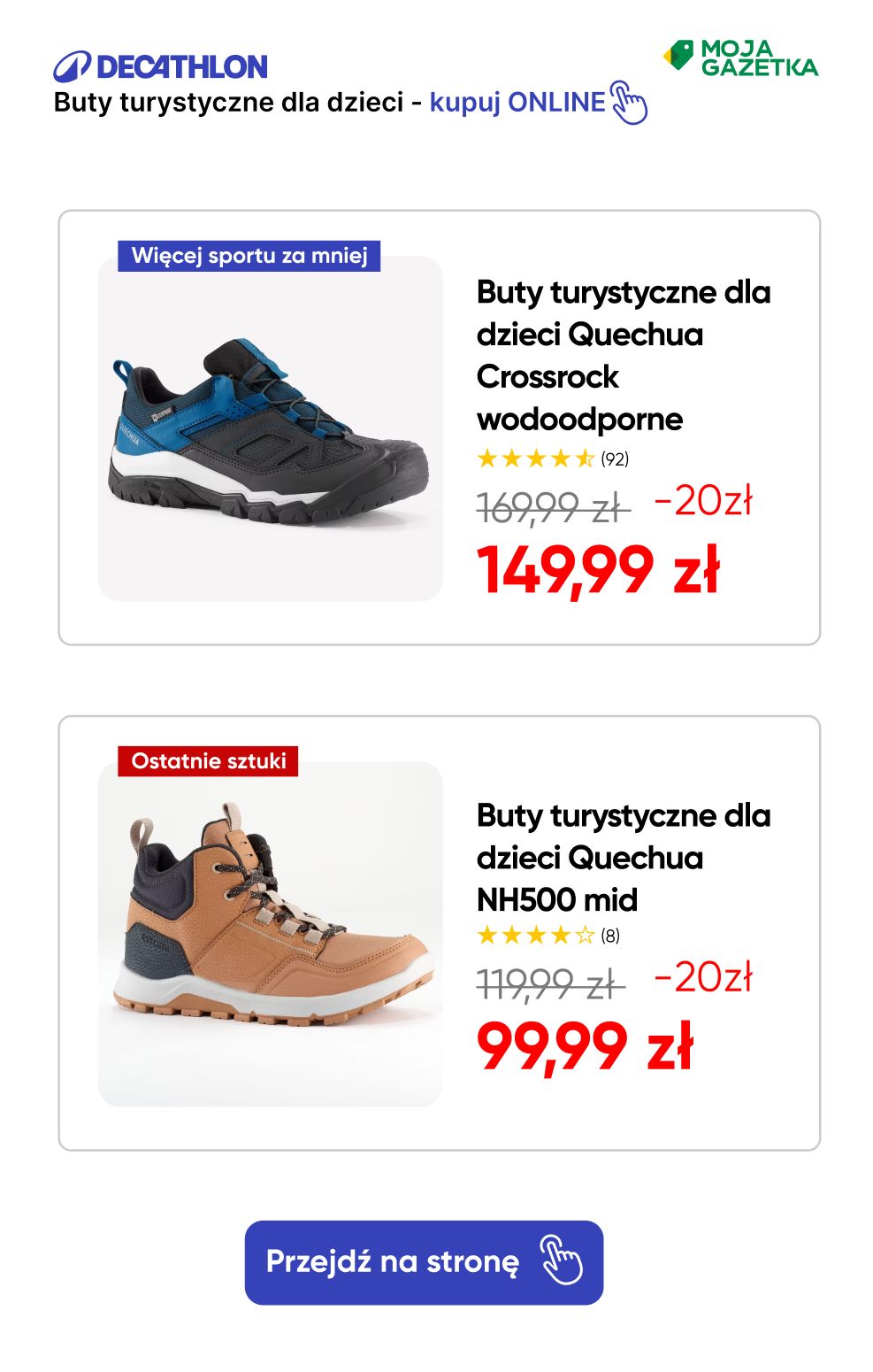 gazetka promocyjna Decathlon Ciepło na każdym kroku - sprawdź ofertę na buty turystyczne dla dzieci! - Strona 6