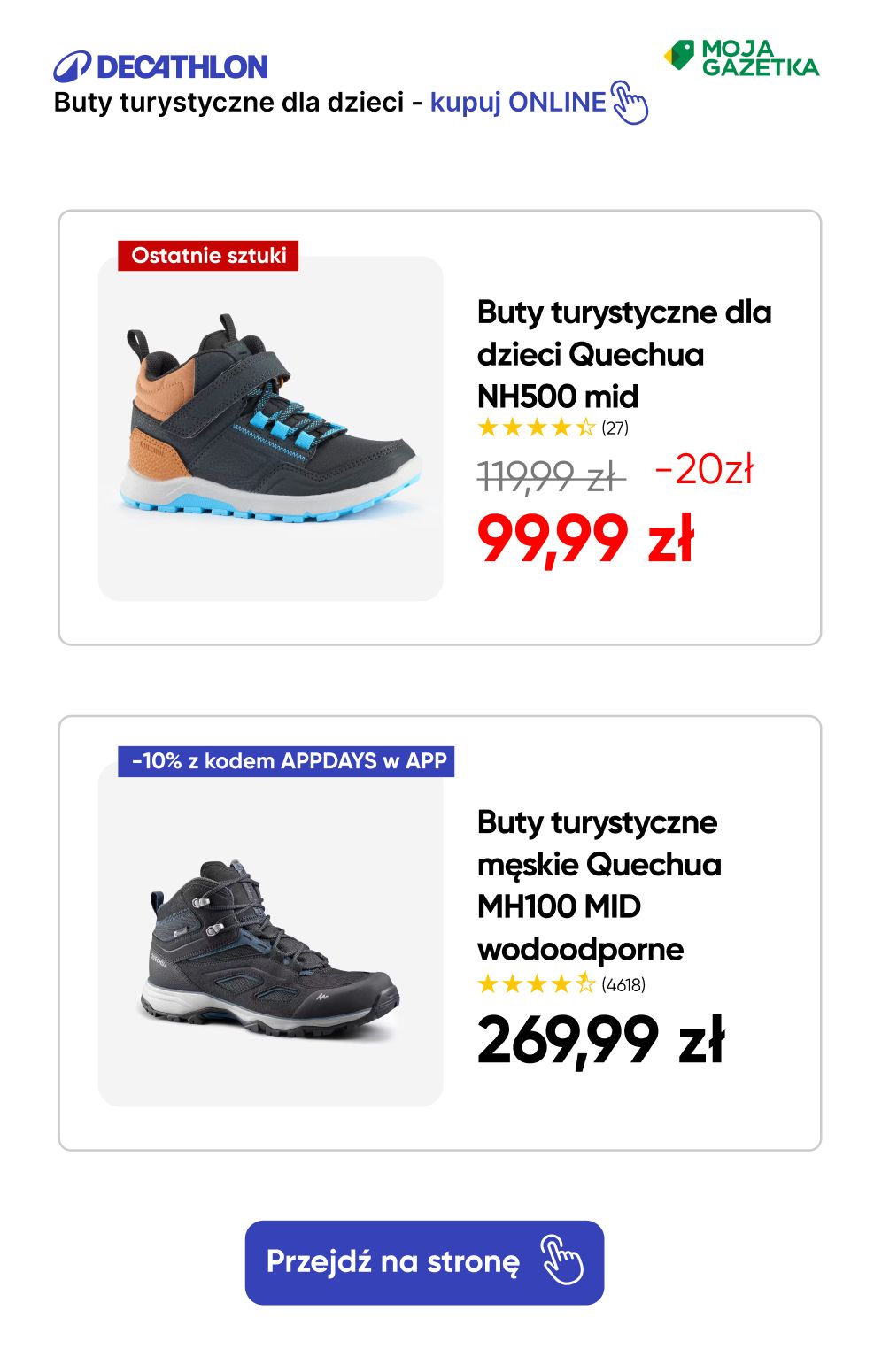 gazetka promocyjna Decathlon Ciepło na każdym kroku - sprawdź ofertę na buty turystyczne dla dzieci! - Strona 7