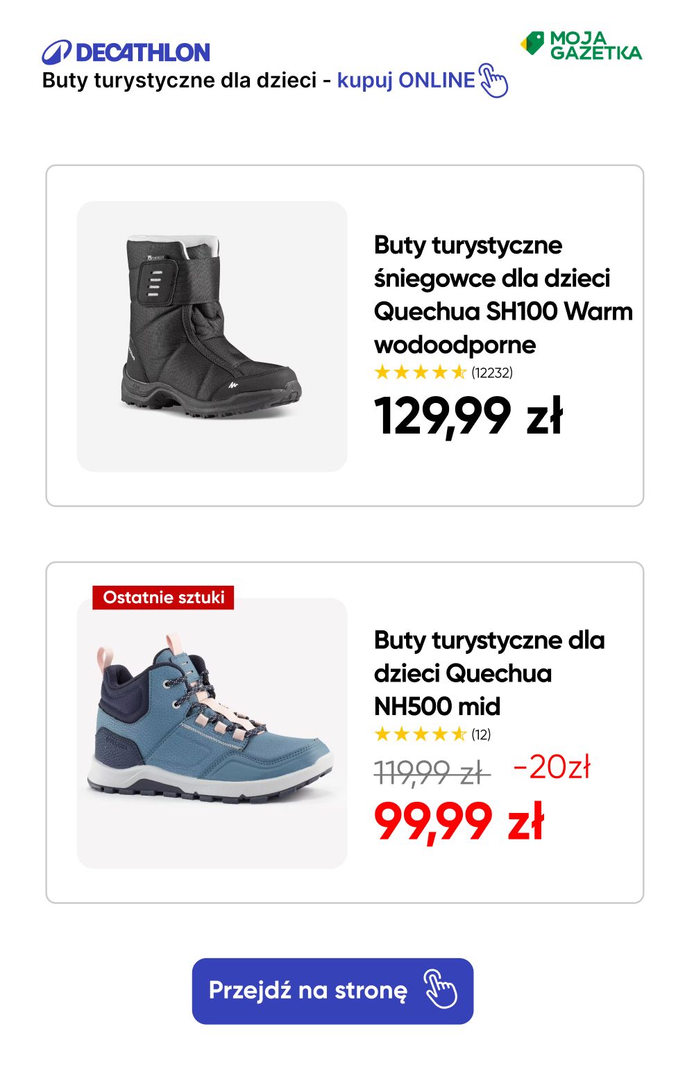 gazetka promocyjna Decathlon Ciepło na każdym kroku - sprawdź ofertę na buty turystyczne dla dzieci! - Strona 9