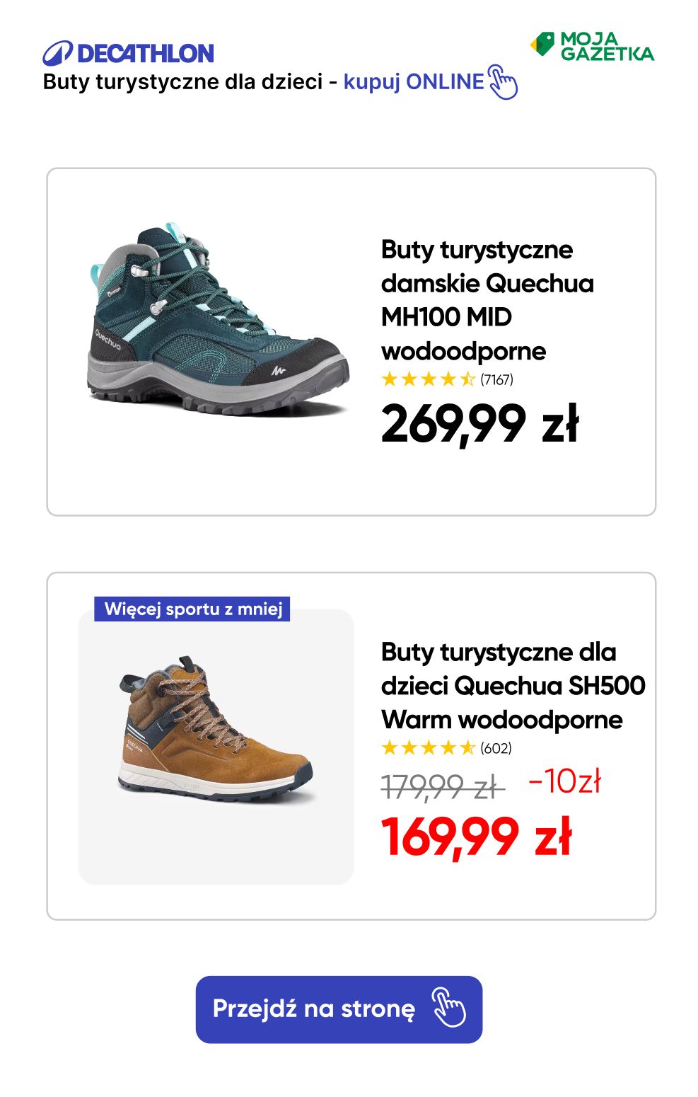 gazetka promocyjna Decathlon Ciepło na każdym kroku - sprawdź ofertę na buty turystyczne dla dzieci! - Strona 10