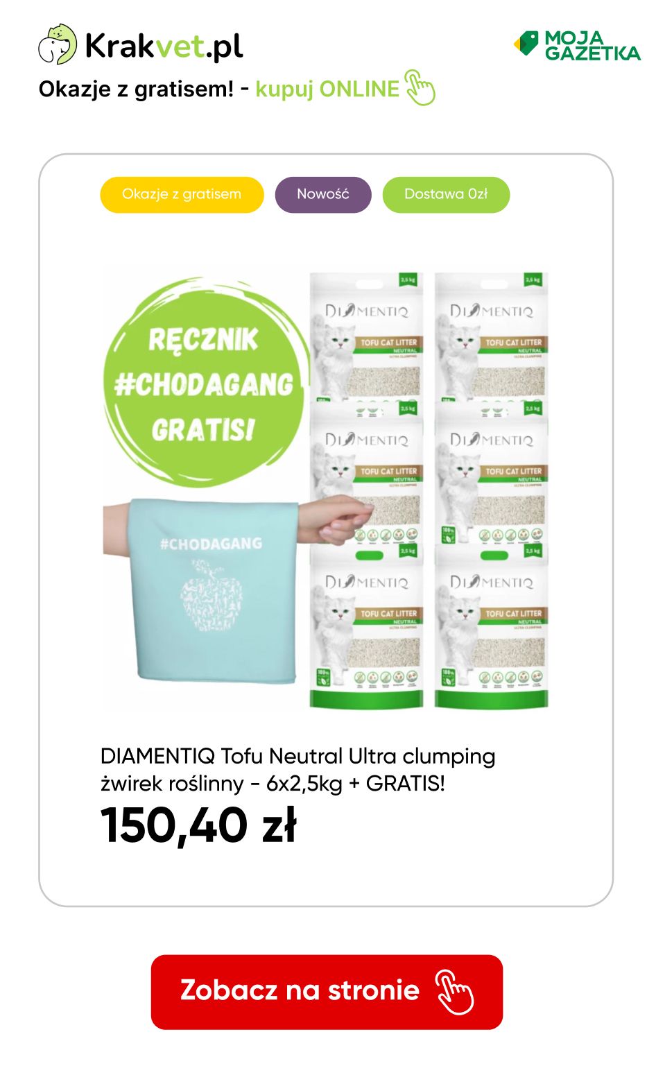 gazetka promocyjna Krakvet.pl Kup naturalny żwirek Diamentiq Tofu i zgarnij bidon lub ręcznik GRATIS! - Strona 4