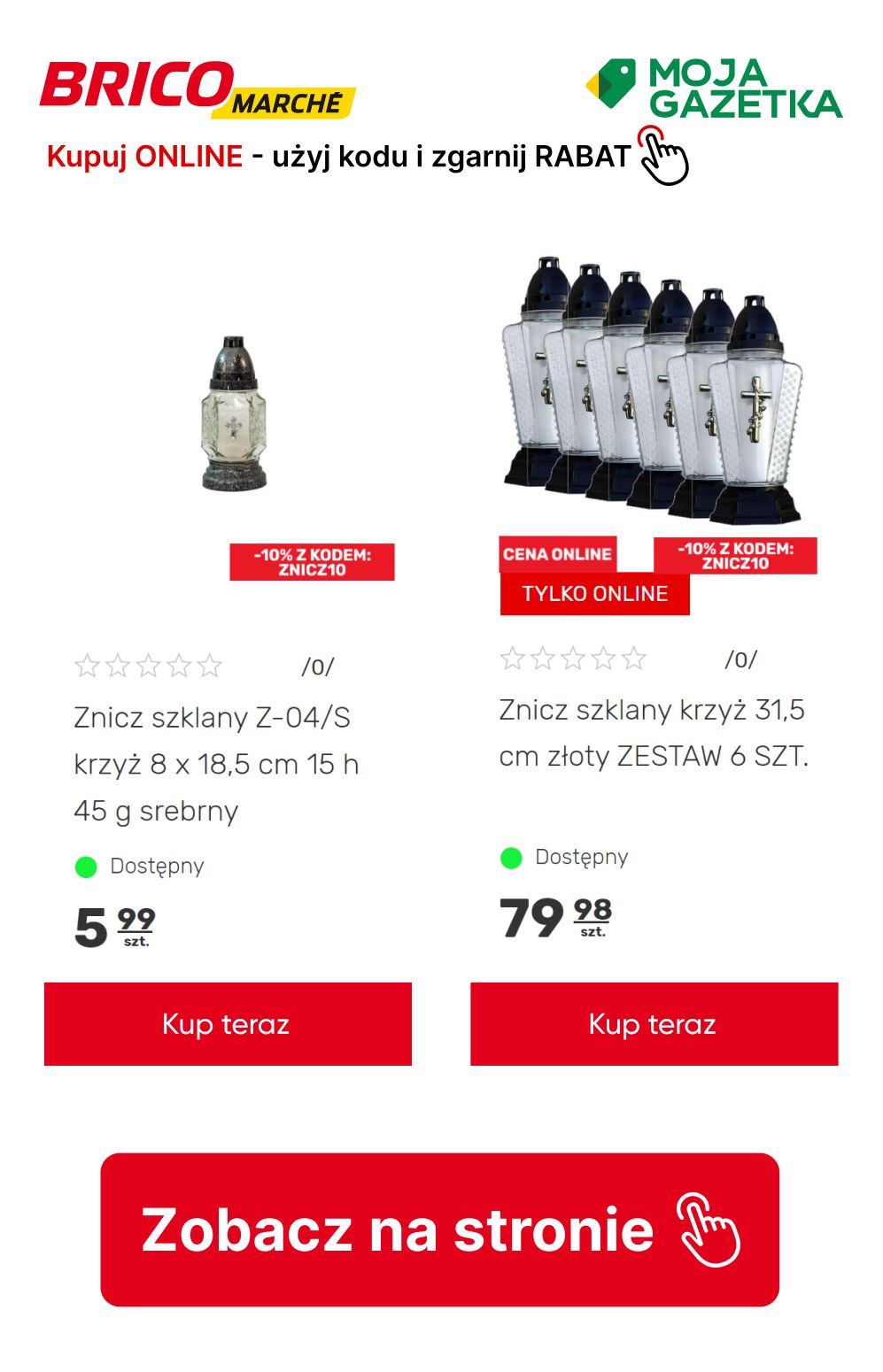 gazetka promocyjna BRICOMARCHE Kup ONLINE, użyj kodu ZNICZ10 i zgarnij 10% RABATU! - Strona 4