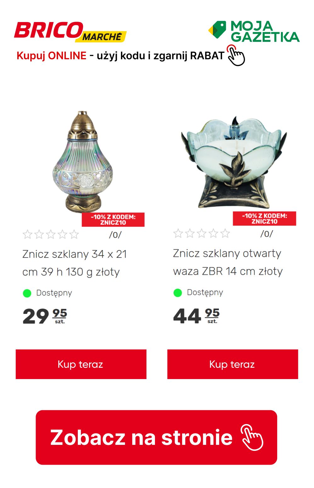 gazetka promocyjna BRICOMARCHE Kup ONLINE, użyj kodu ZNICZ10 i zgarnij 10% RABATU! - Strona 6