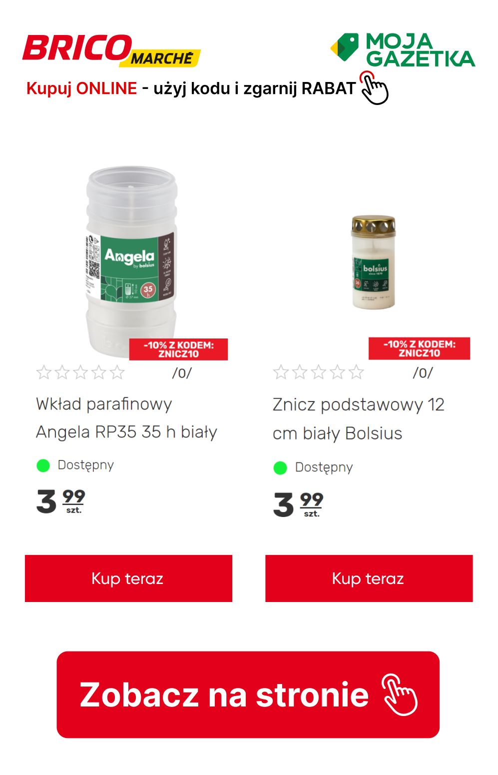 gazetka promocyjna BRICOMARCHE Kup ONLINE, użyj kodu ZNICZ10 i zgarnij 10% RABATU! - Strona 7