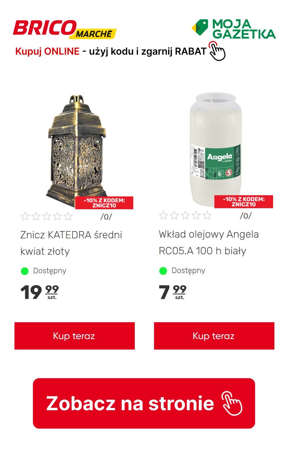 gazetka promocyjna BRICOMARCHE Kup ONLINE, użyj kodu ZNICZ10 i zgarnij 10% RABATU! - Strona 9