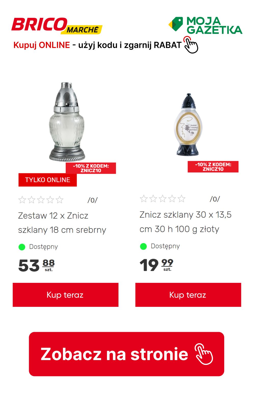 gazetka promocyjna BRICOMARCHE Kup ONLINE, użyj kodu ZNICZ10 i zgarnij 10% RABATU! - Strona 13