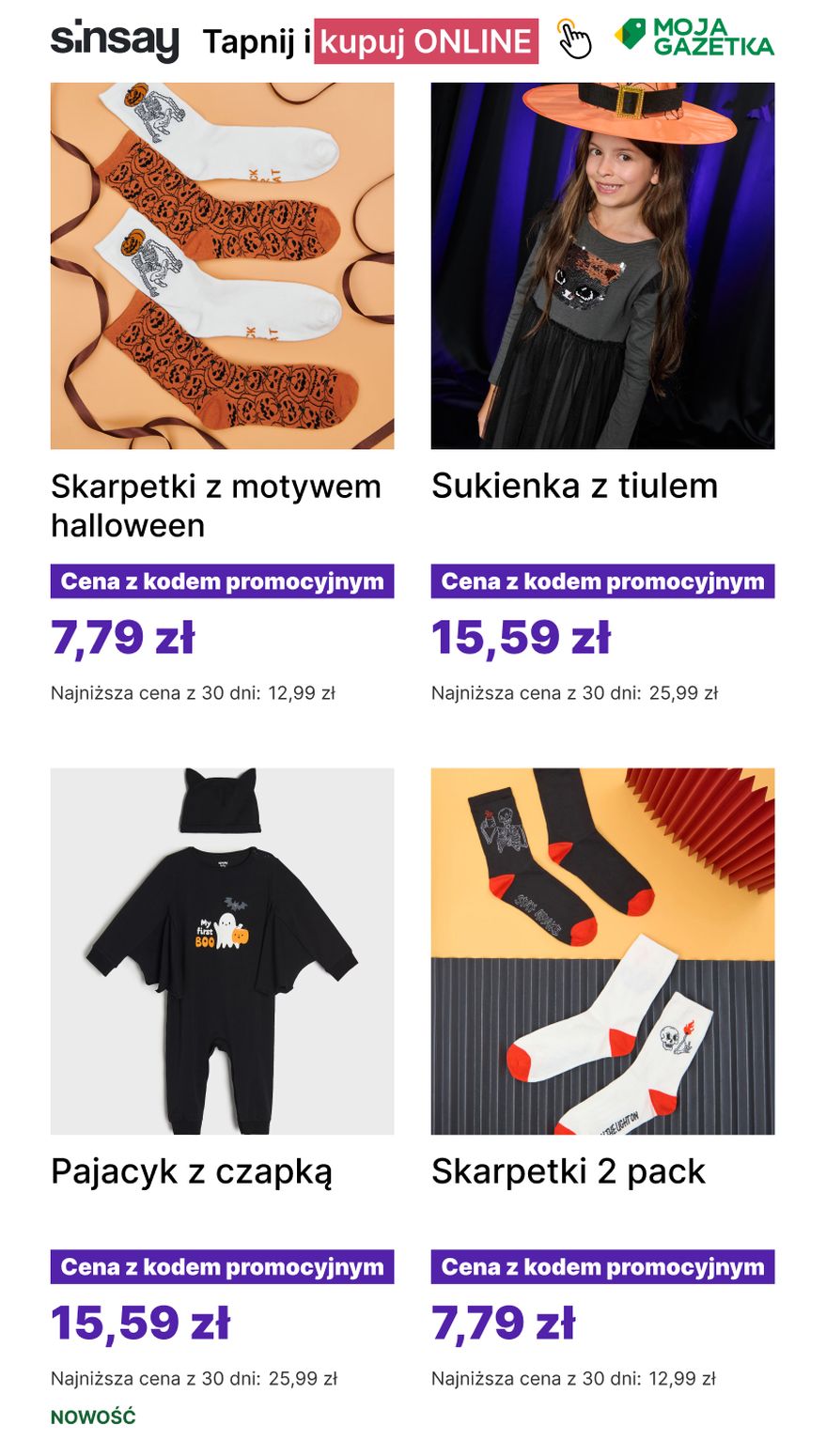 gazetka promocyjna Sinsay Z kodem „candy" -40% 🎃 - Strona 6