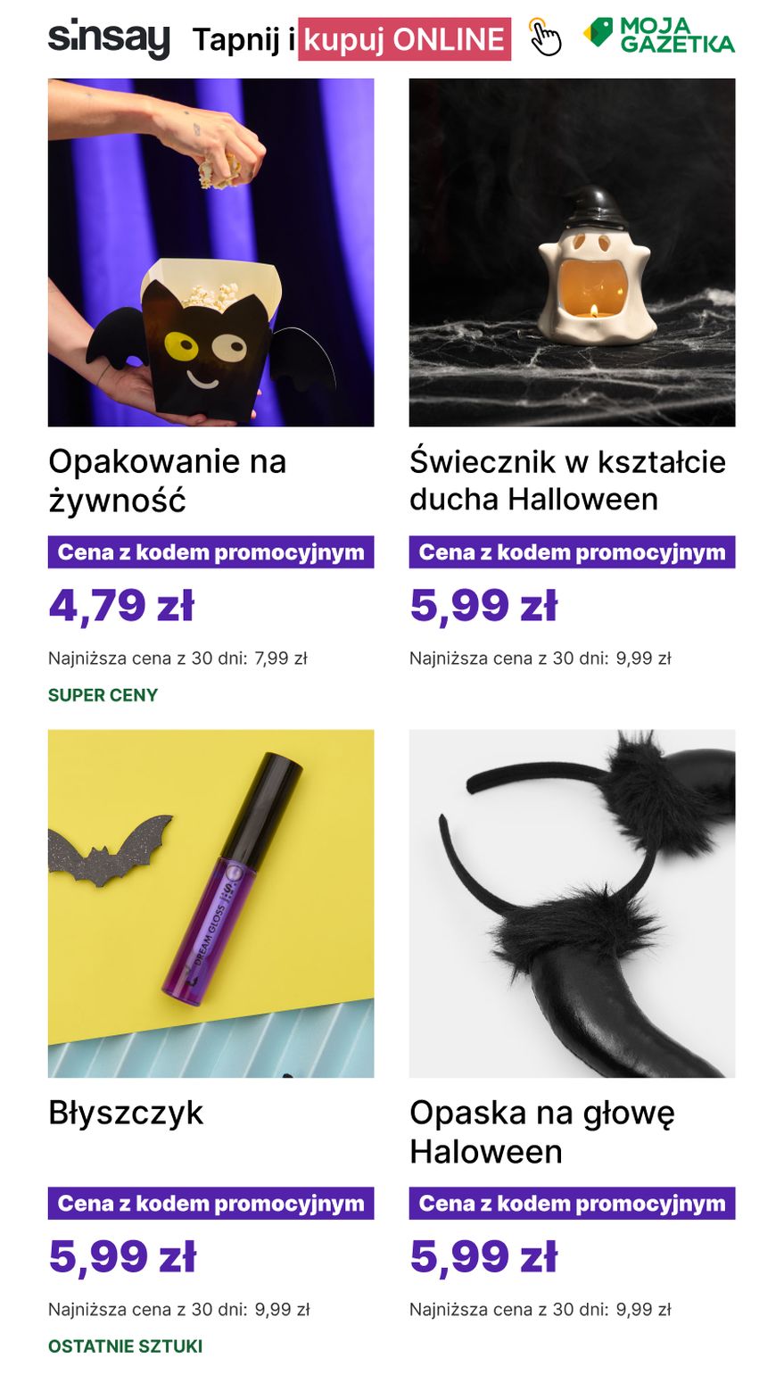 gazetka promocyjna Sinsay Z kodem „candy" -40% 🎃 - Strona 10