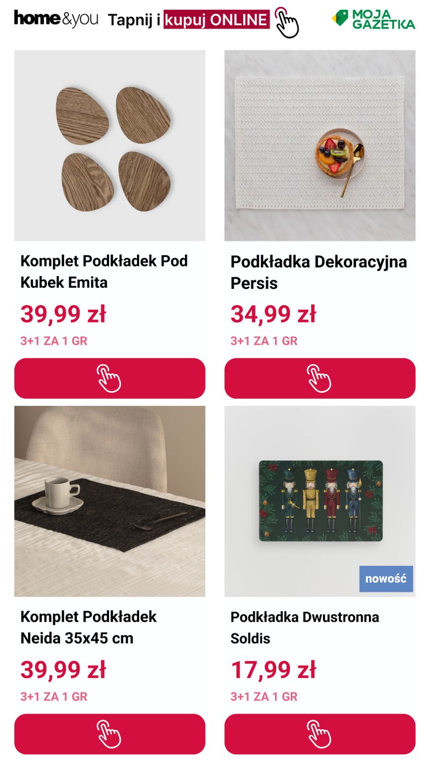 gazetka promocyjna home&you 3+1 za 1 gr – podkładki! - Strona 3