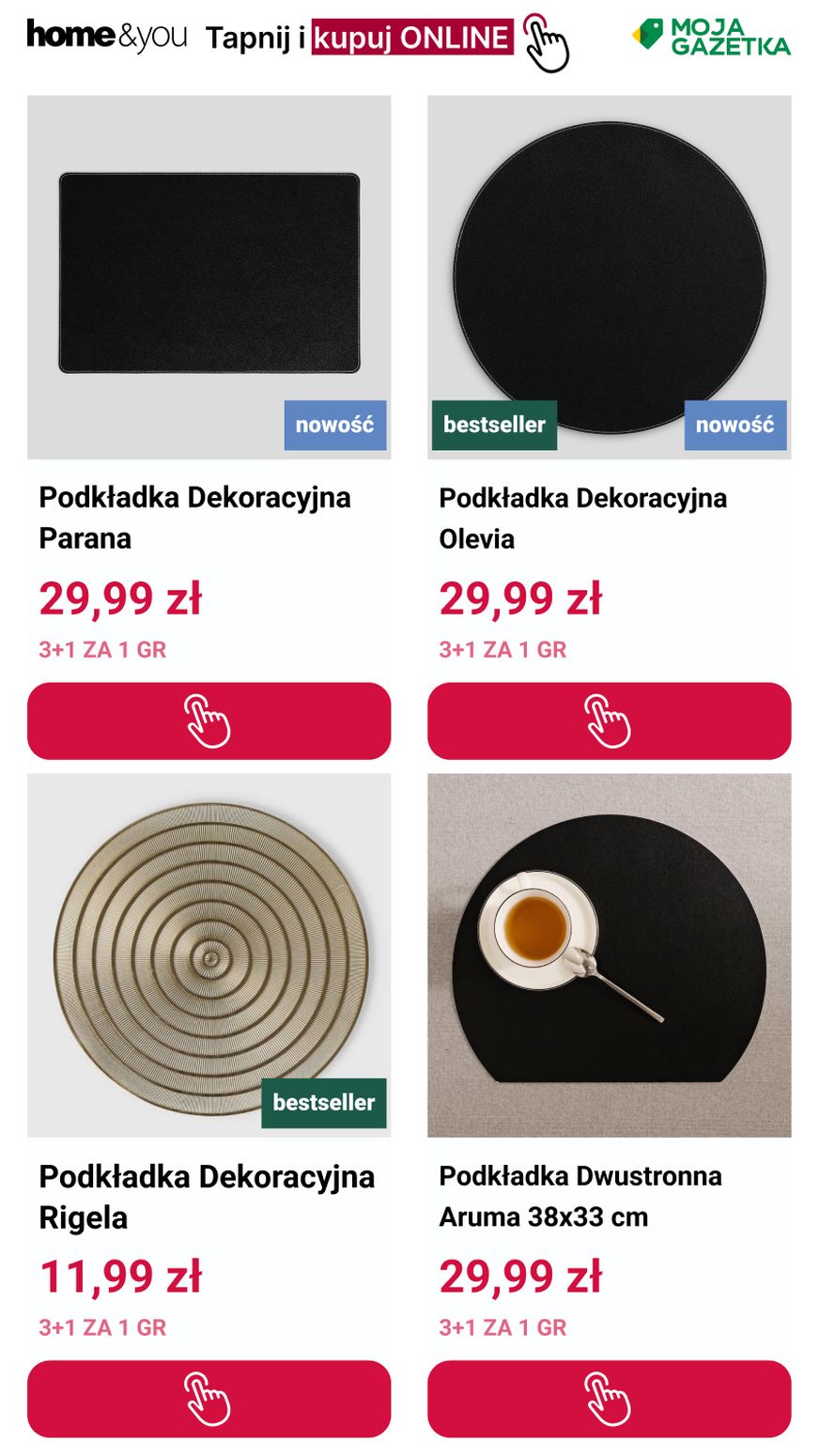 gazetka promocyjna home&you 3+1 za 1 gr – podkładki! - Strona 4