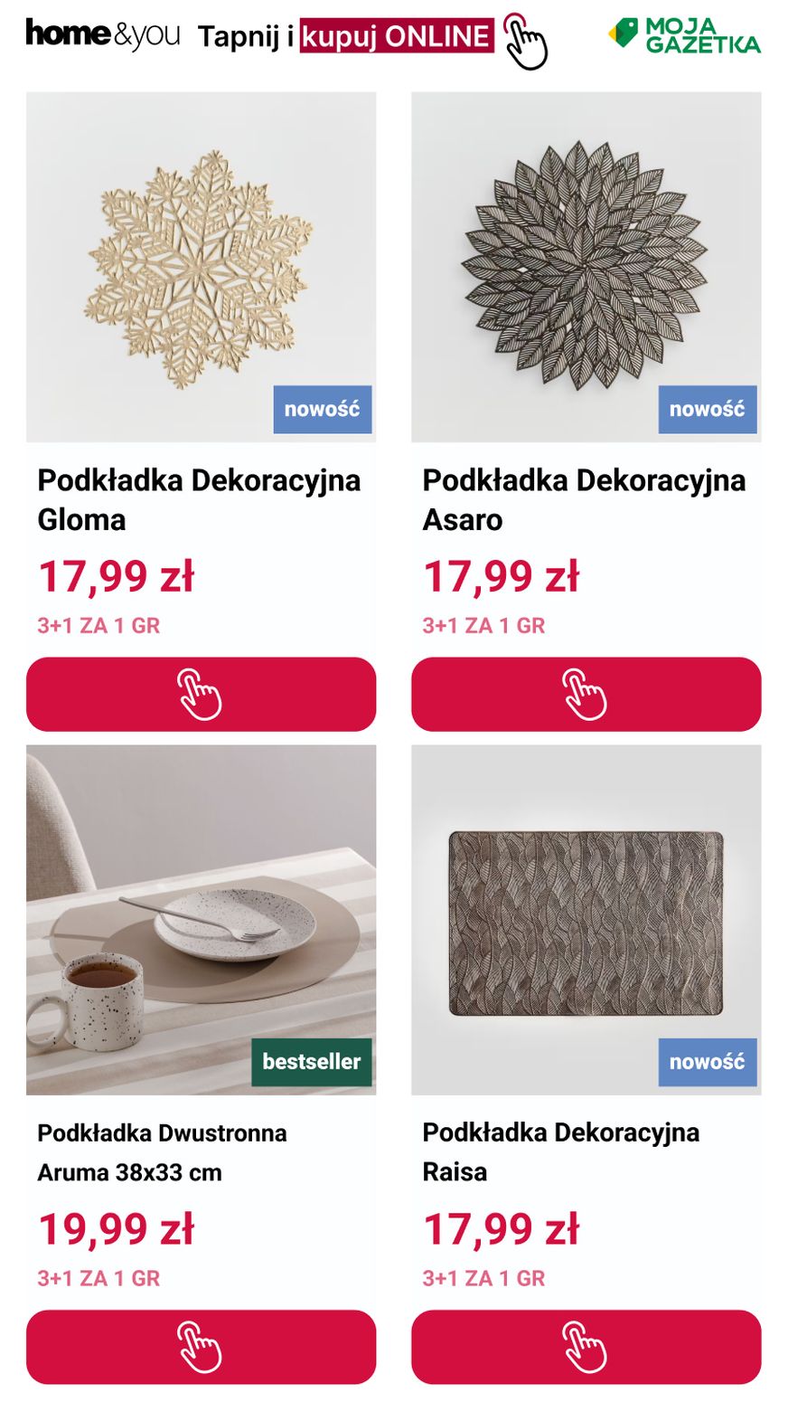 gazetka promocyjna home&you 3+1 za 1 gr – podkładki! - Strona 5