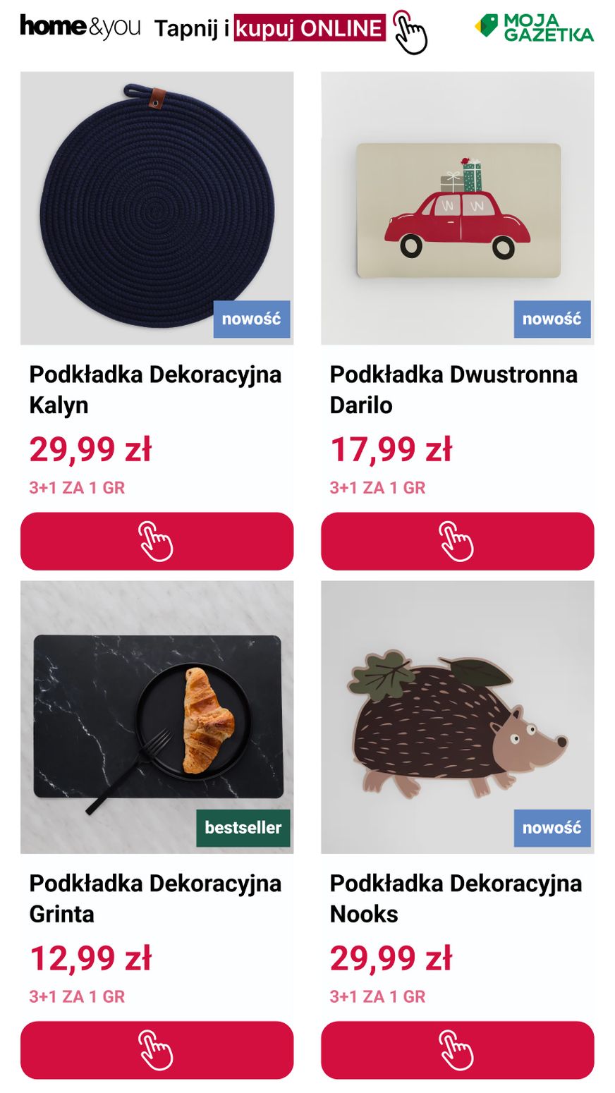 gazetka promocyjna home&you 3+1 za 1 gr – podkładki! - Strona 6