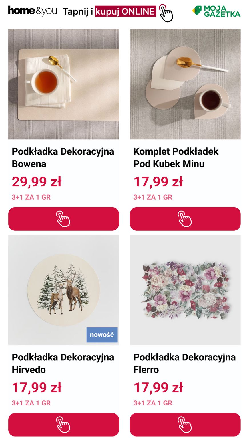 gazetka promocyjna home&you 3+1 za 1 gr – podkładki! - Strona 7