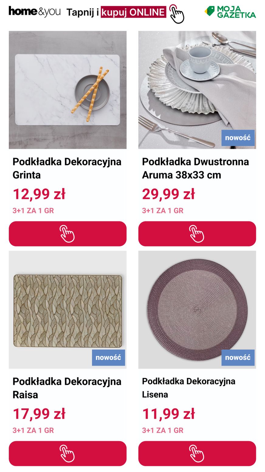 gazetka promocyjna home&you 3+1 za 1 gr – podkładki! - Strona 9