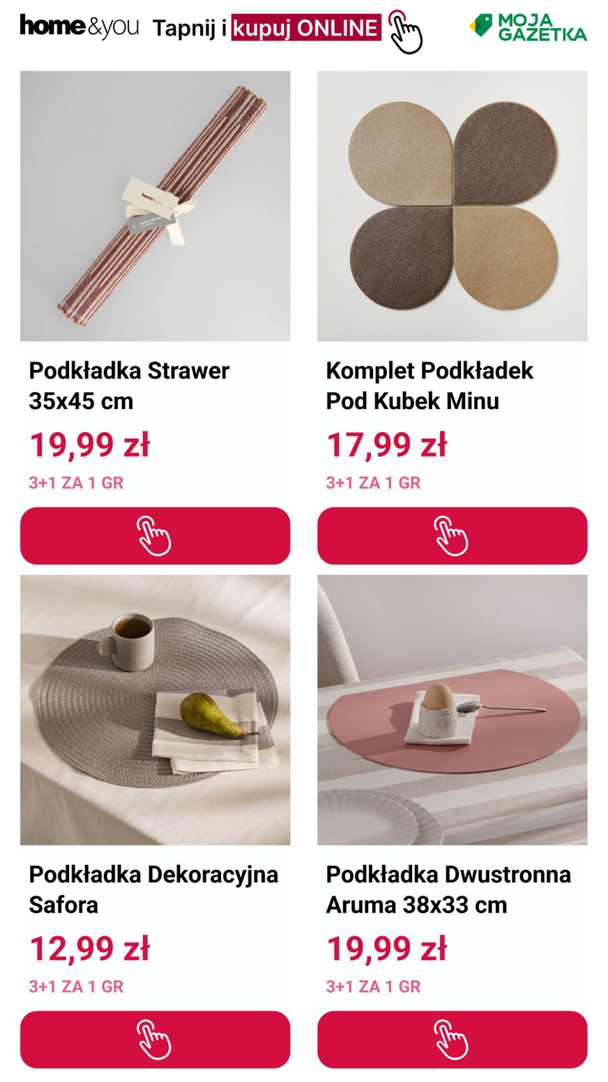 gazetka promocyjna home&you 3+1 za 1 gr – podkładki! - Strona 10