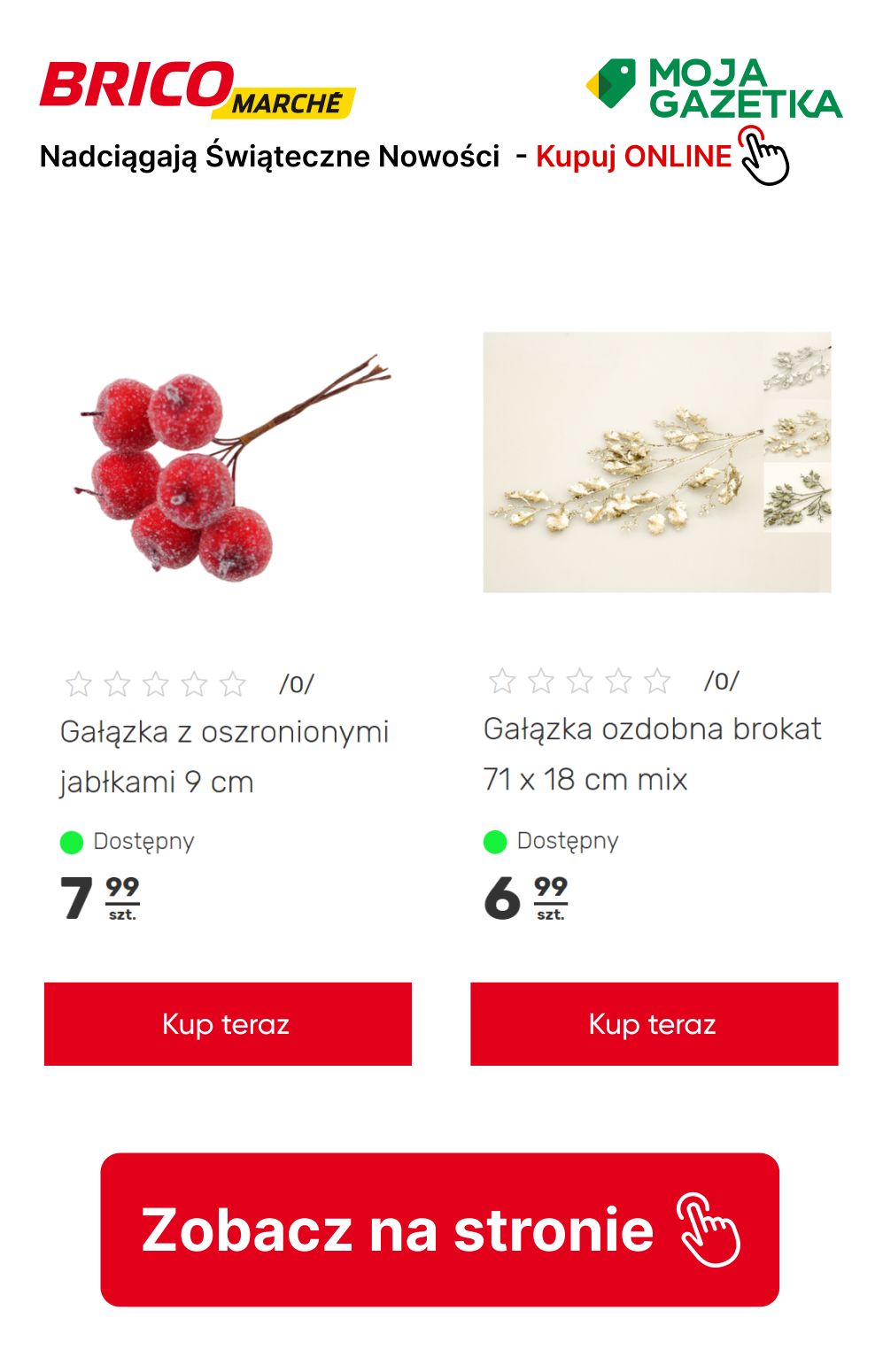 gazetka promocyjna BRICOMARCHE Nadciągają Świąteczne Nowości! Sprawdź świąteczne produkty w SUPER CENACH! - Strona 44