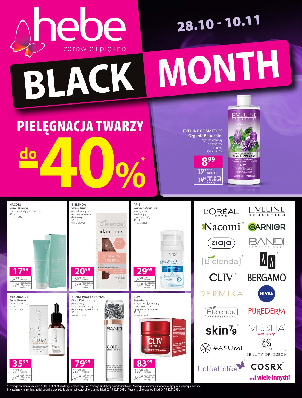 gazetka promocyjna hebe BLACK MONTH - Strona 1